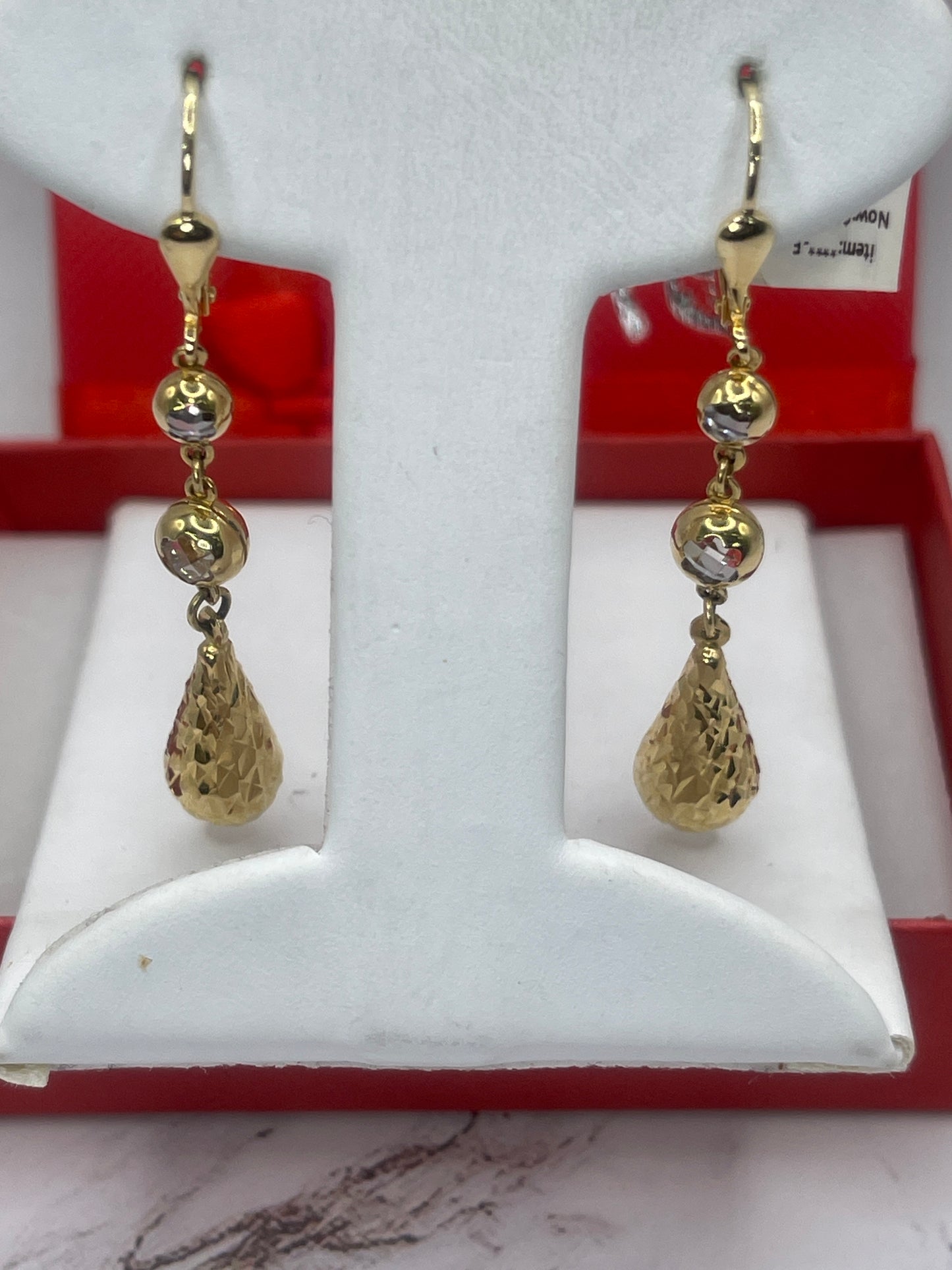 Tear Drop Earrings 14k