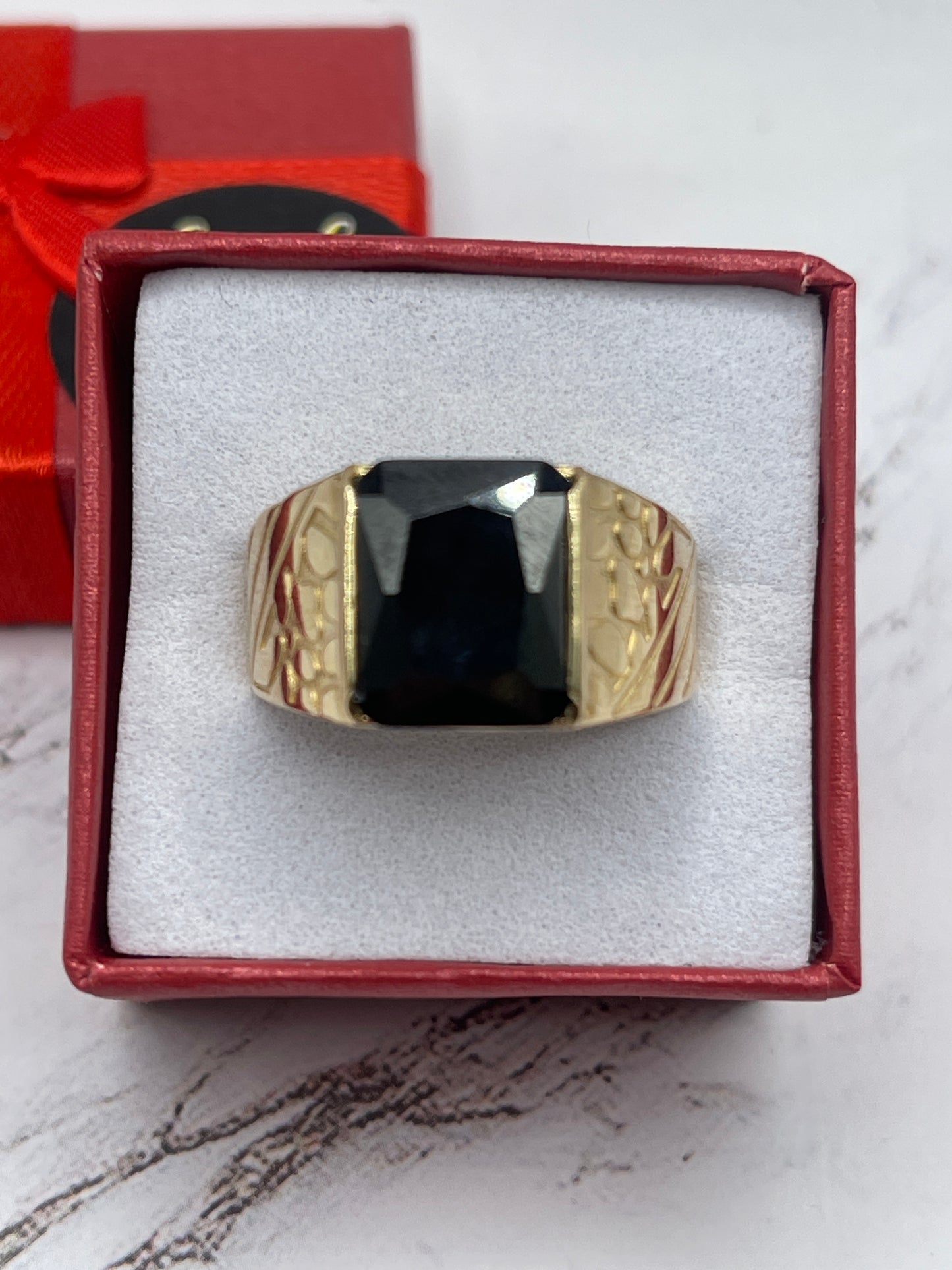 Onyx Men Ring 14k
