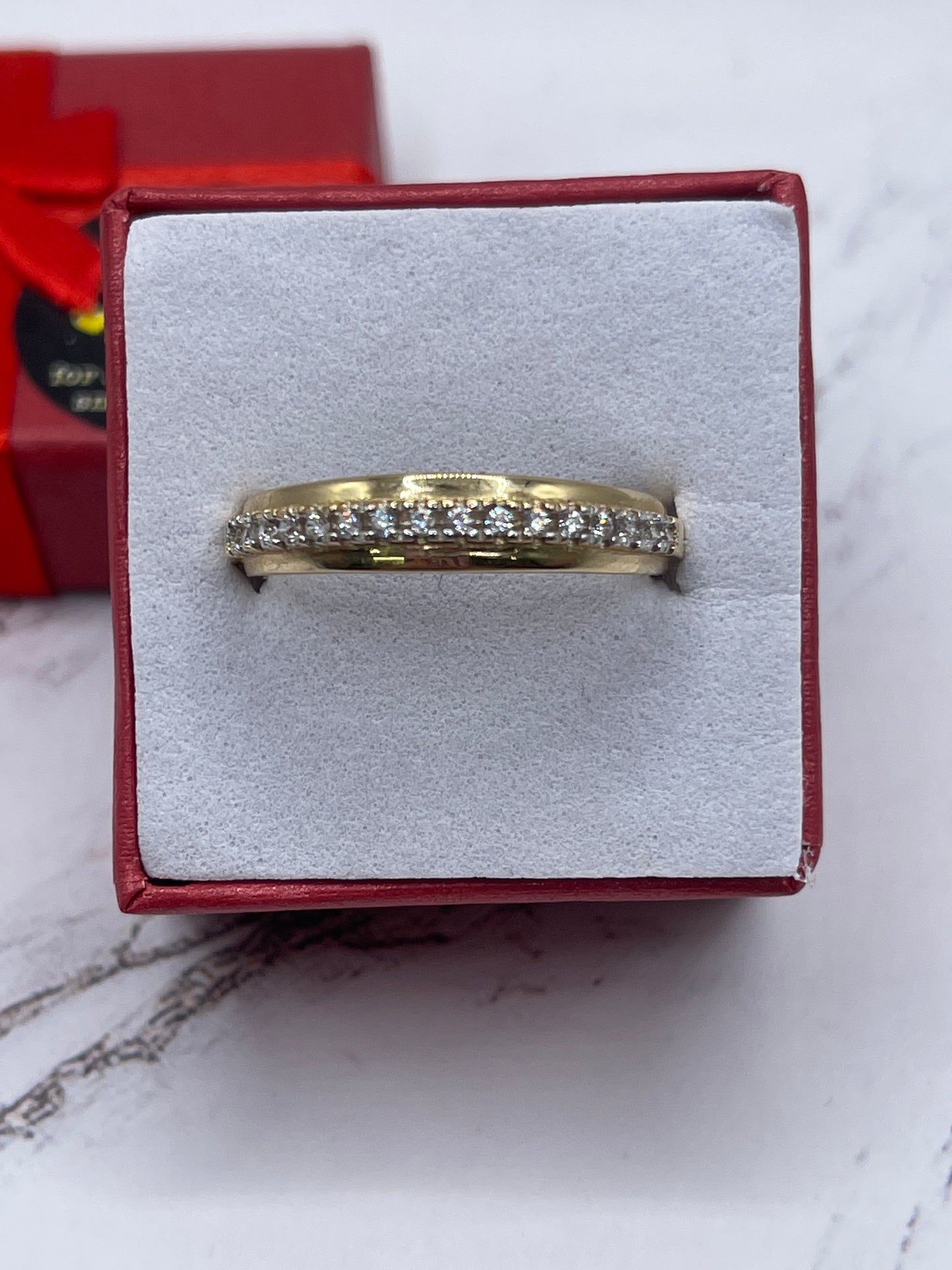 Band Cz Ring 14k