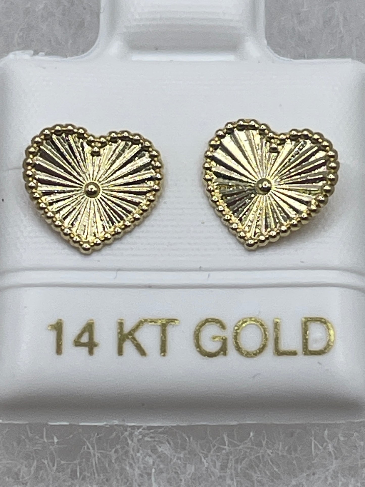 Heart Gold Earrings 14k