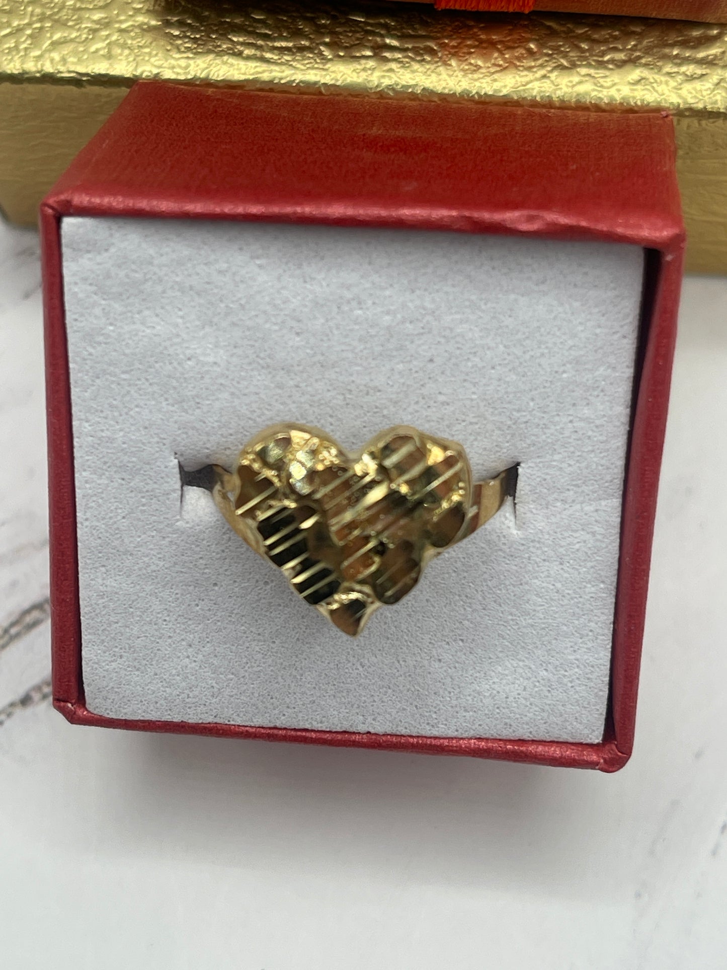 Heart Nugget Ring 10k