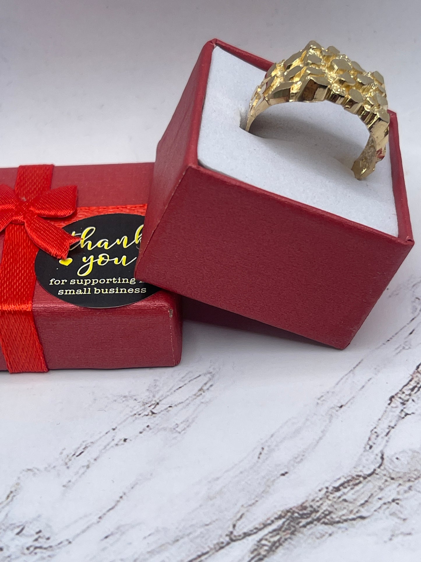 Nugget Men Ring 10k