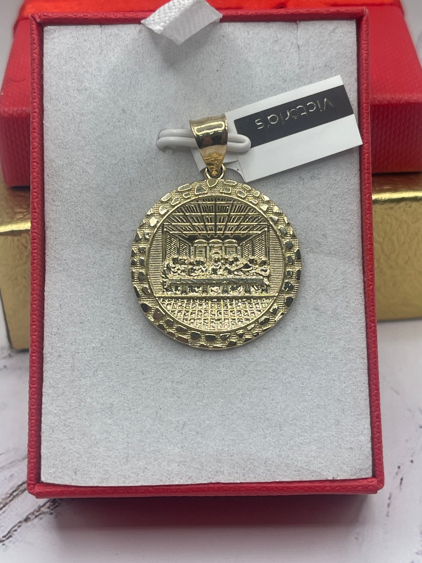 Last Supper Medallion Pendent 10k