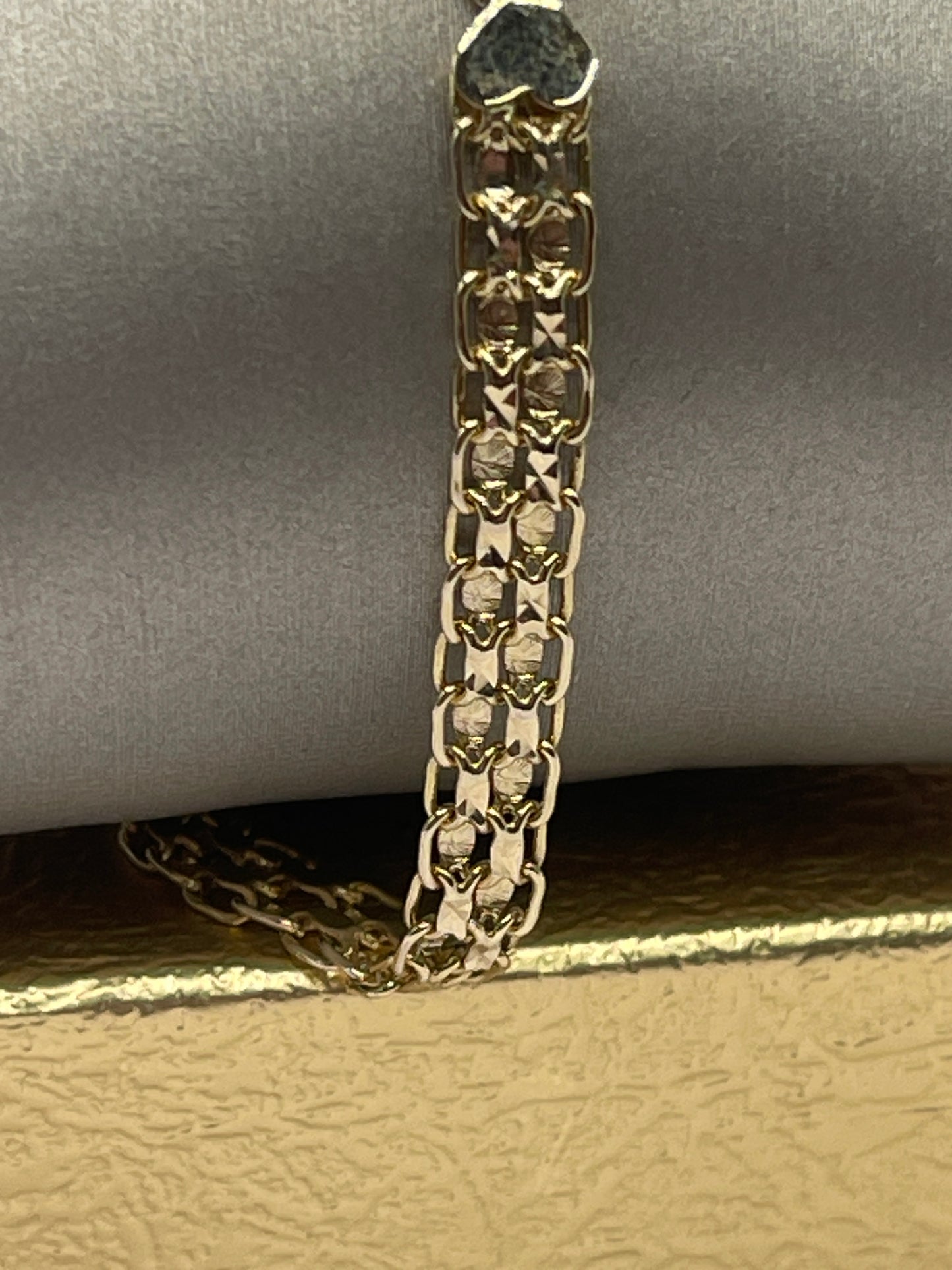 Virgen De Guadalupe 2tone Bracelet 14k
