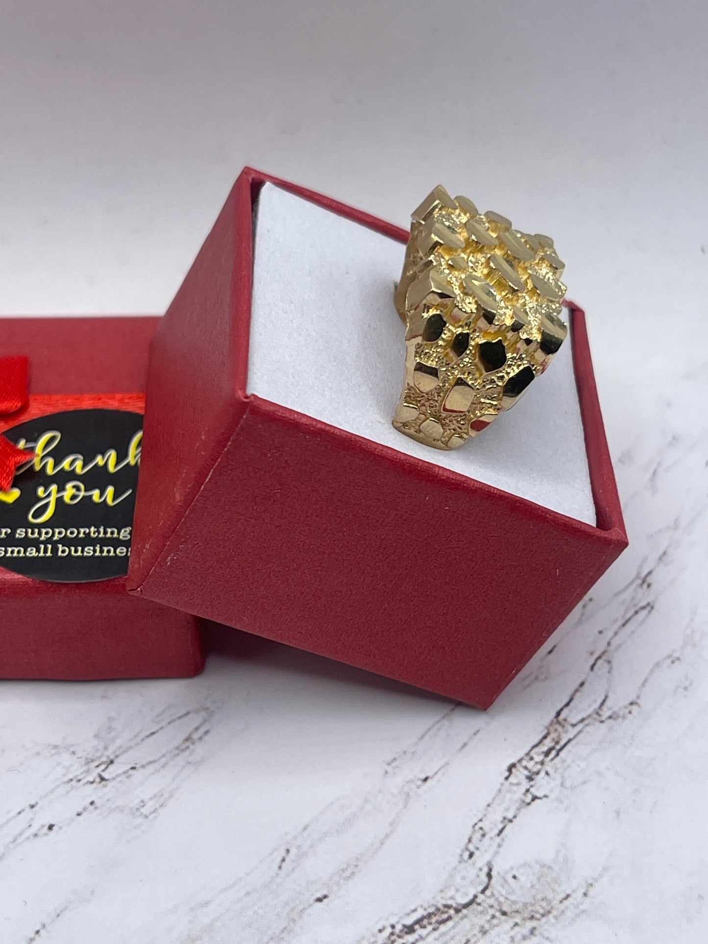 Nugget Men Ring 10k