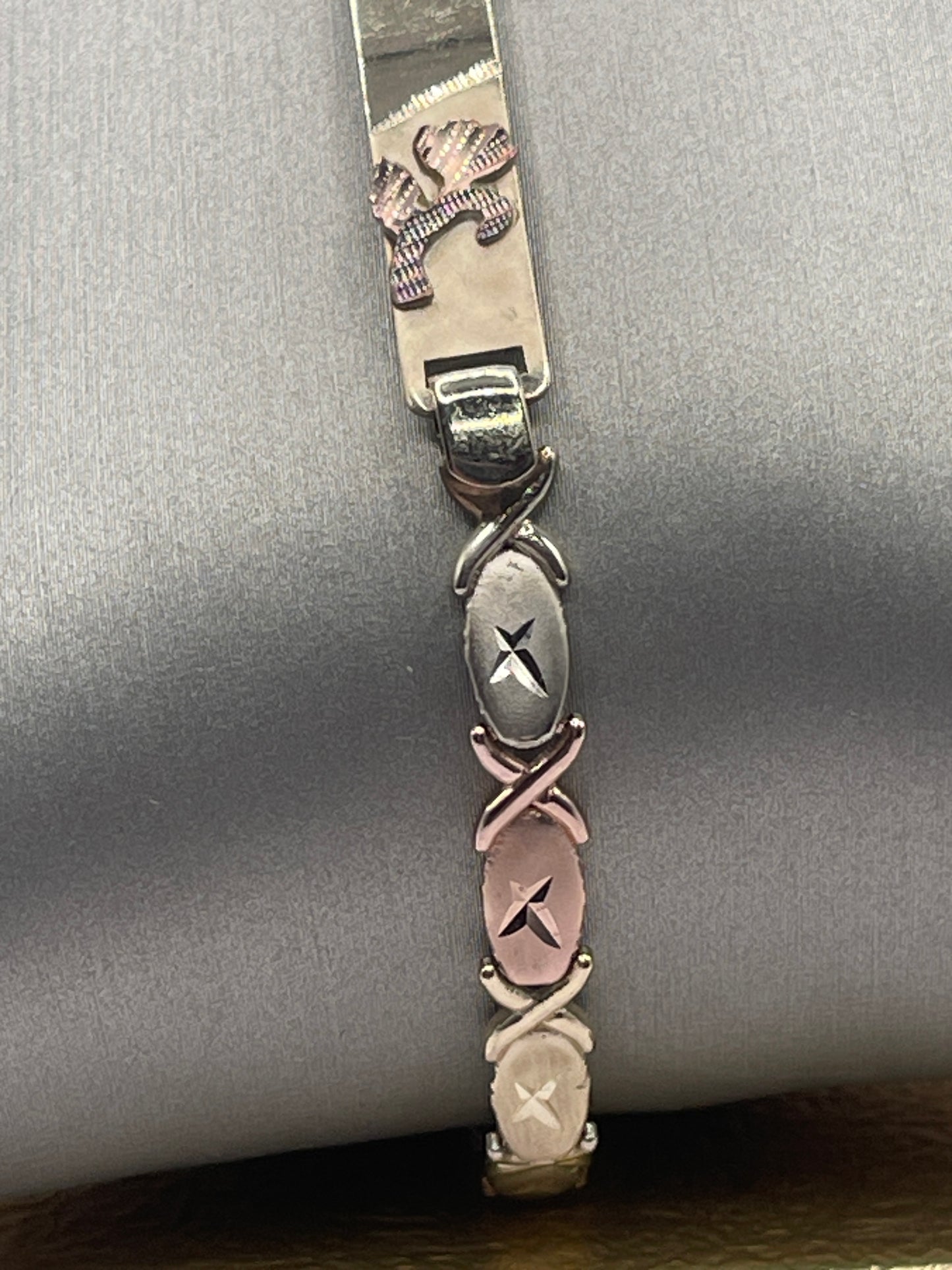 XO ID 2tone Bracelet 14k