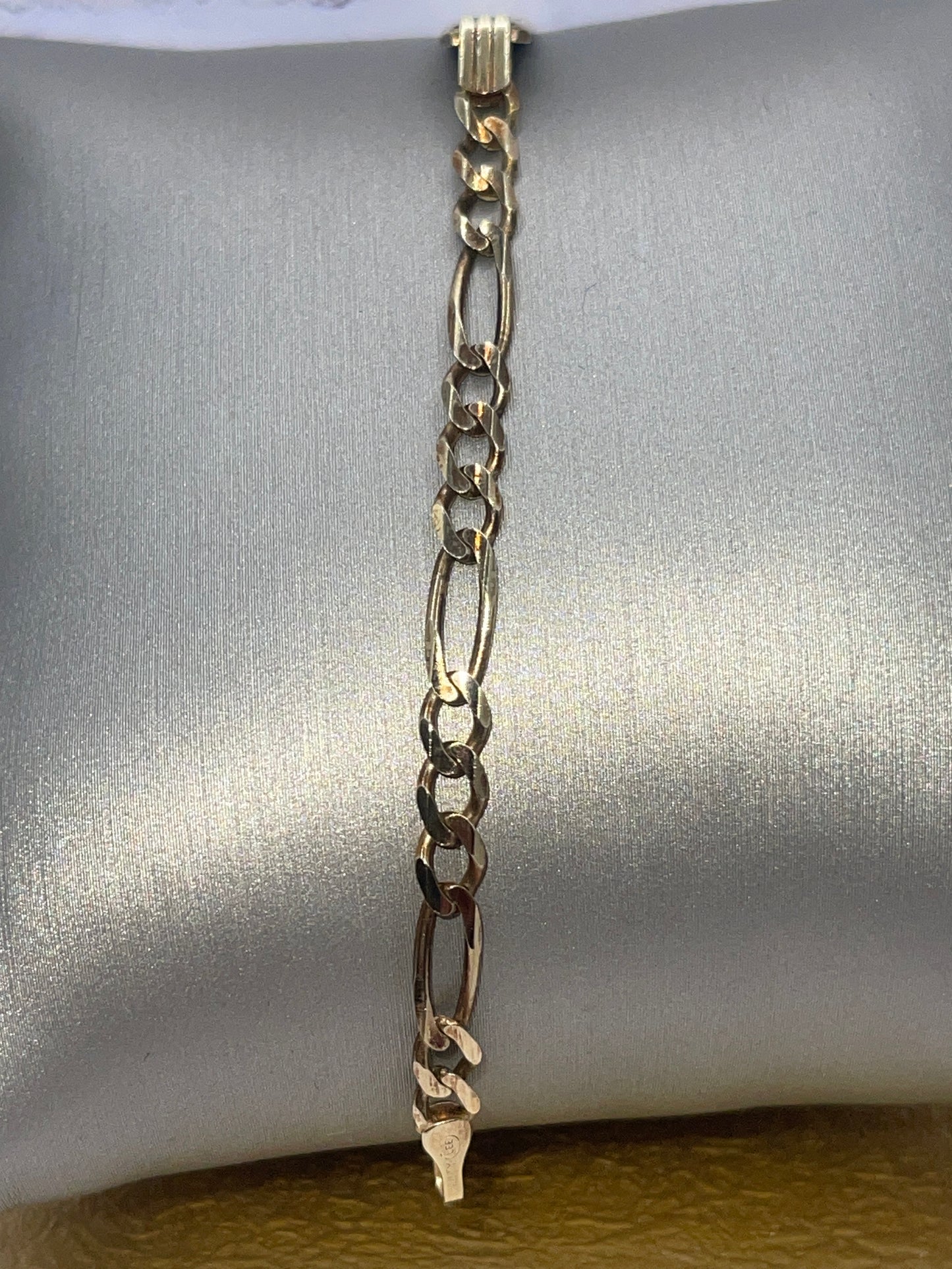 Figaro ID Bracelet 14k