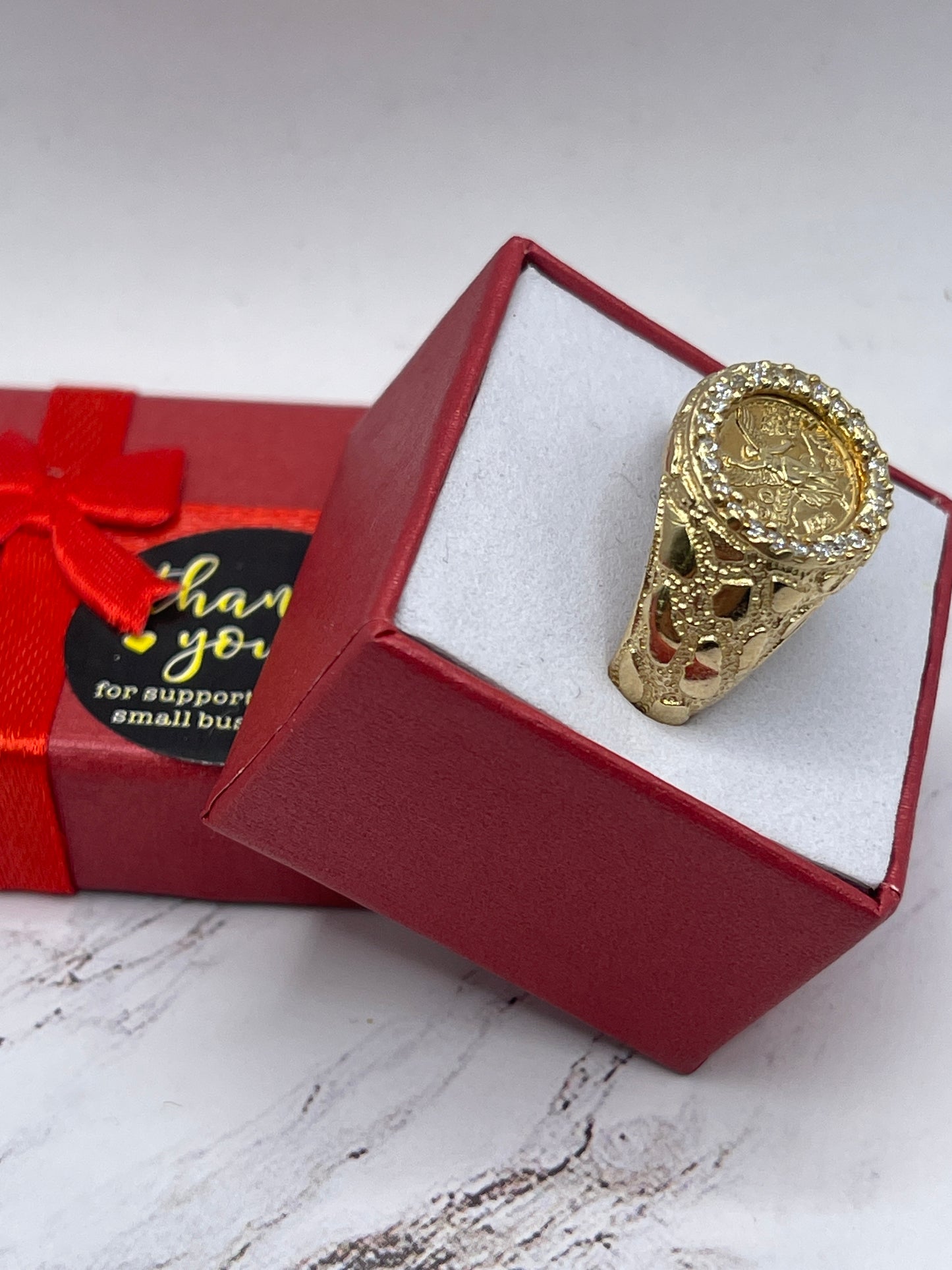 Centenario Cz Ring 14k