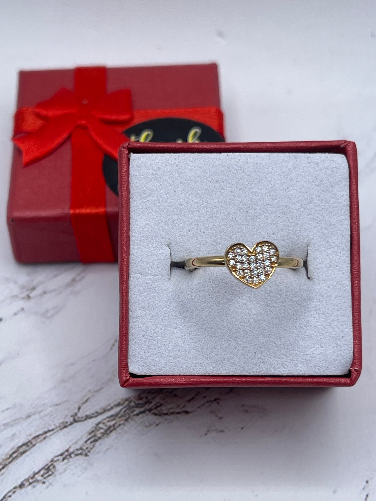 Heart Cz Ring 10k