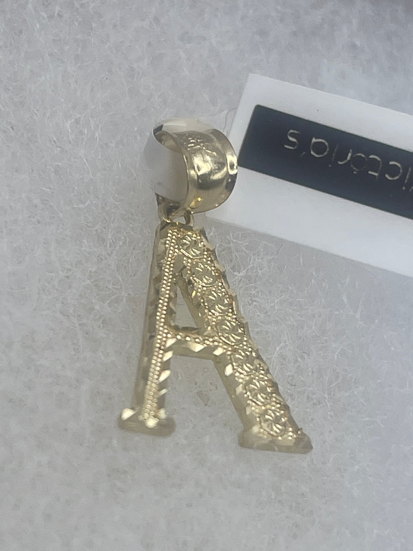 Letter A Pendent 10k