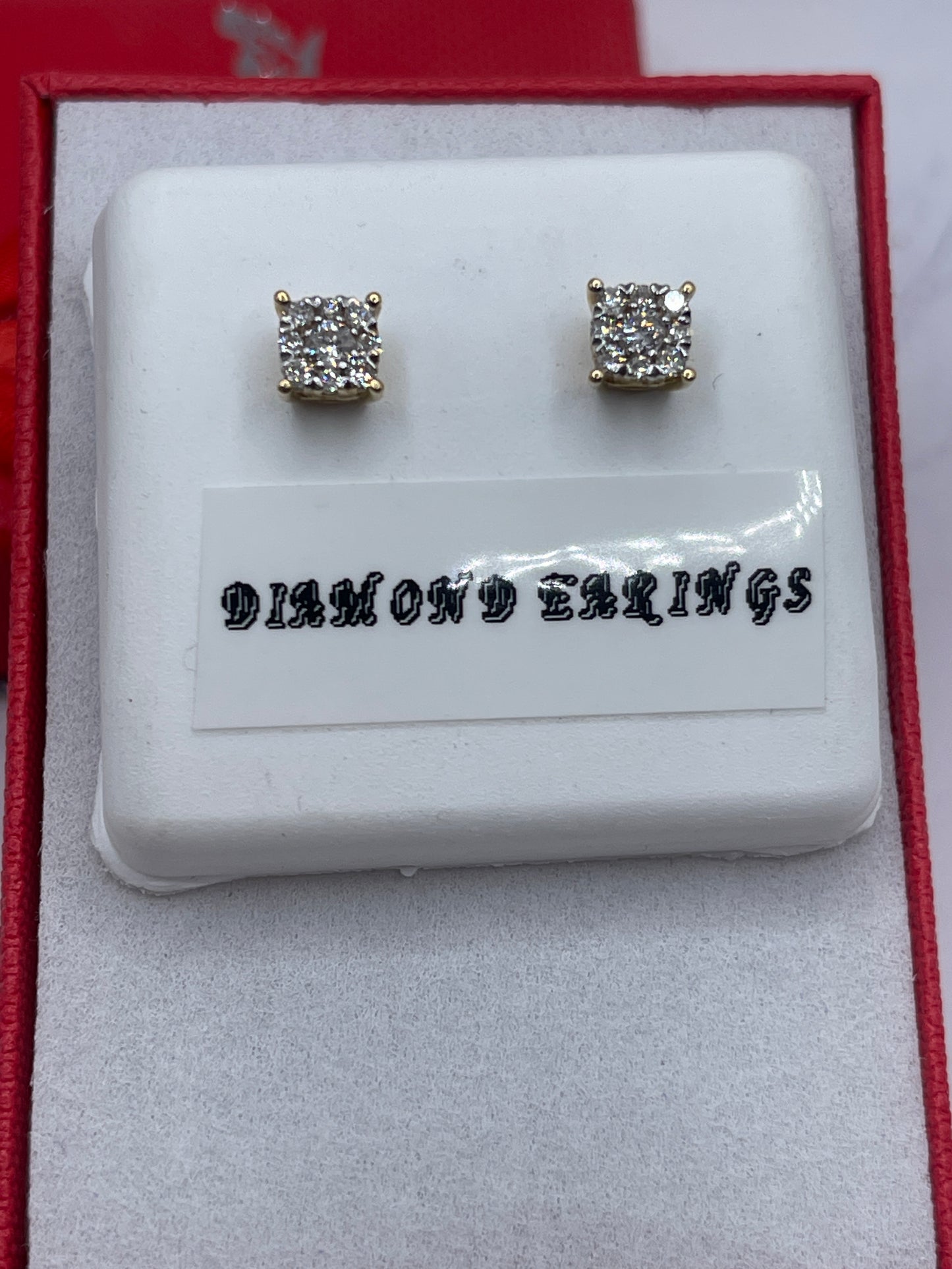 Diamond Square Earrings 10k
