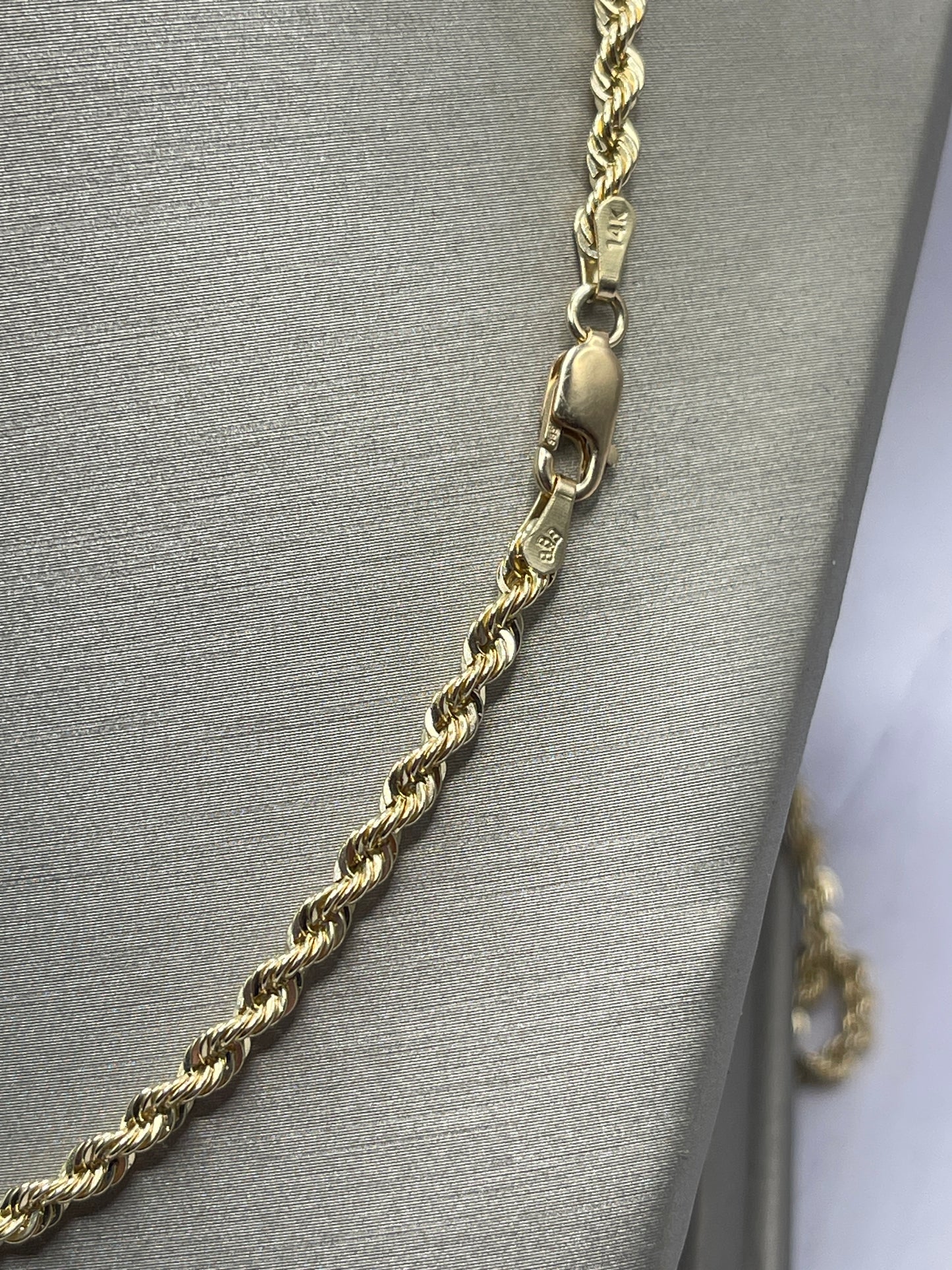 Rope Hollow Chain 14k