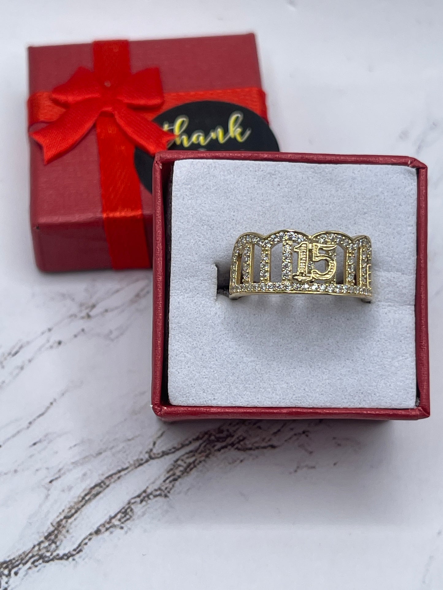 15 Crown Cz Ring 14k