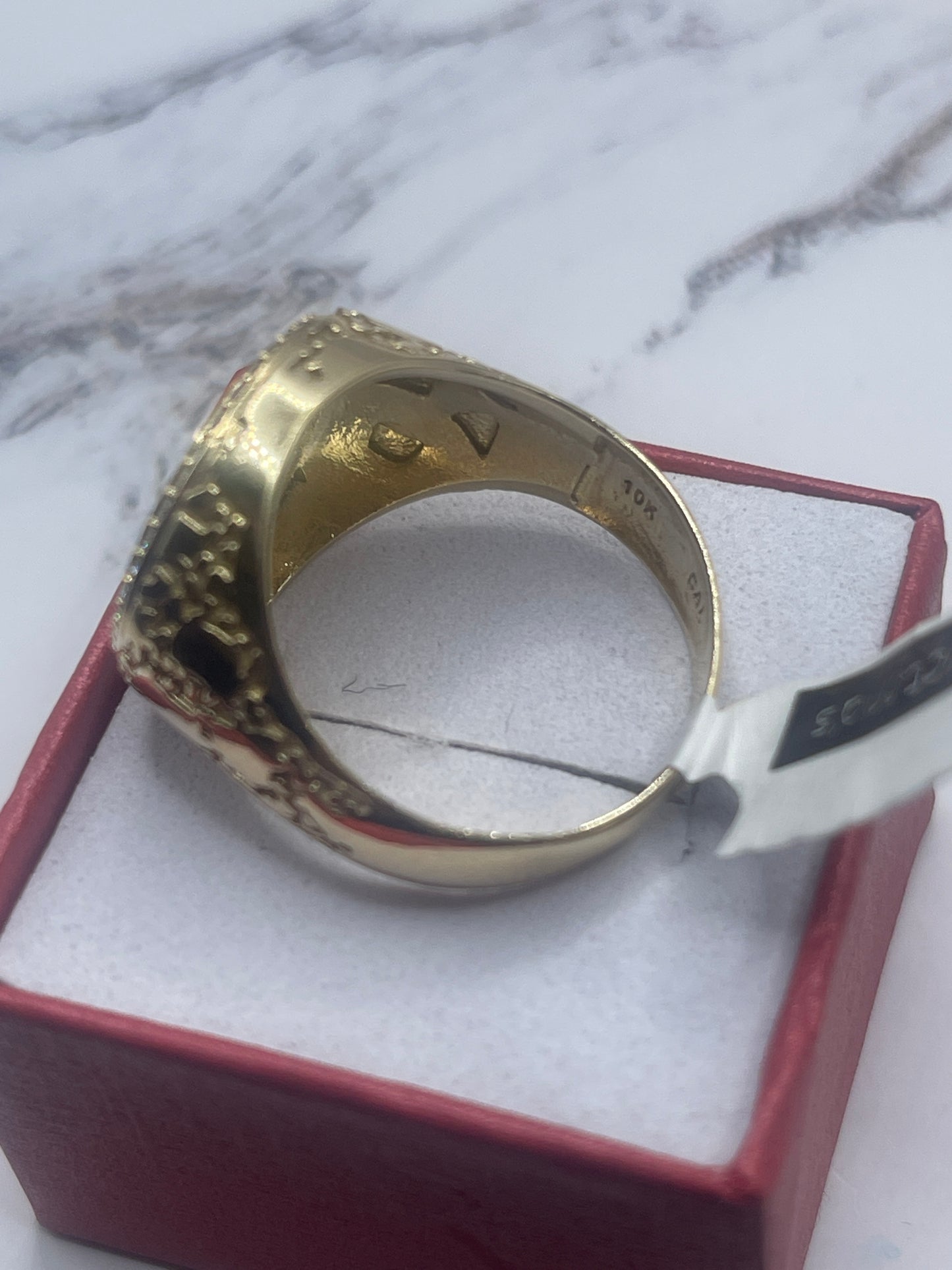 Centenario Cz Men Ring 10k
