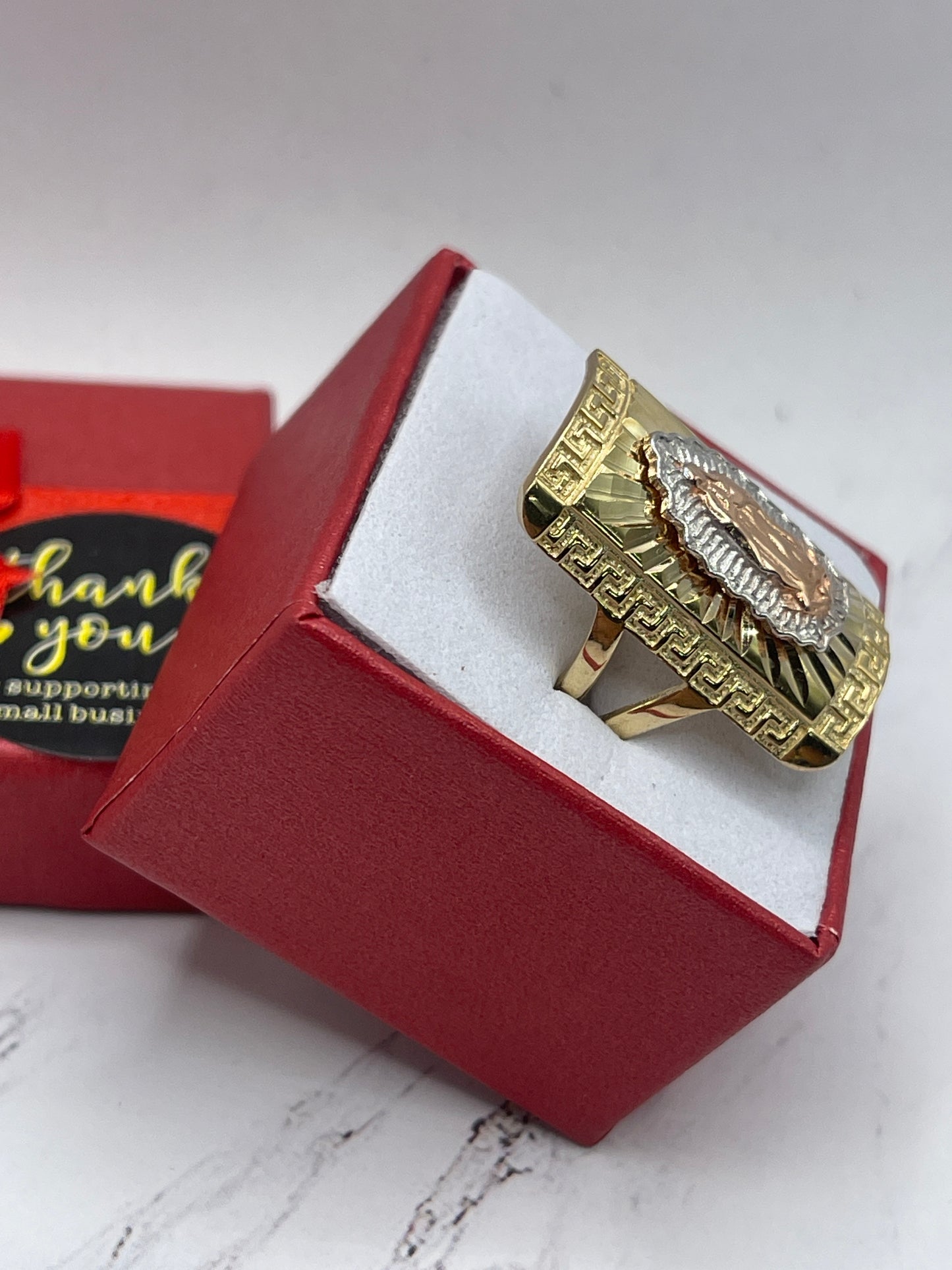 Virgen De Guadalupe Ring 14k