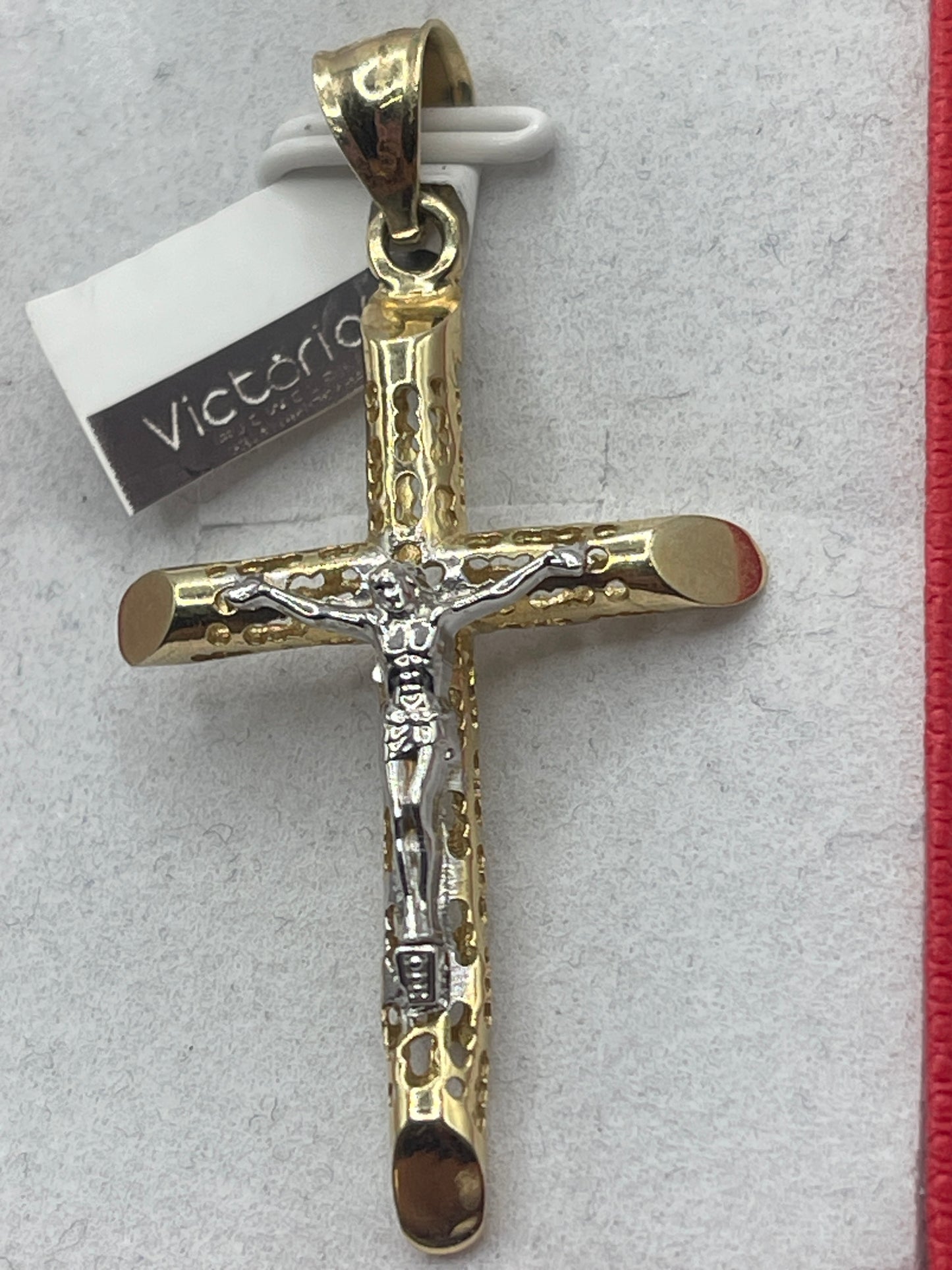 Bamboo Cross Jesus Cx Pendent 14k