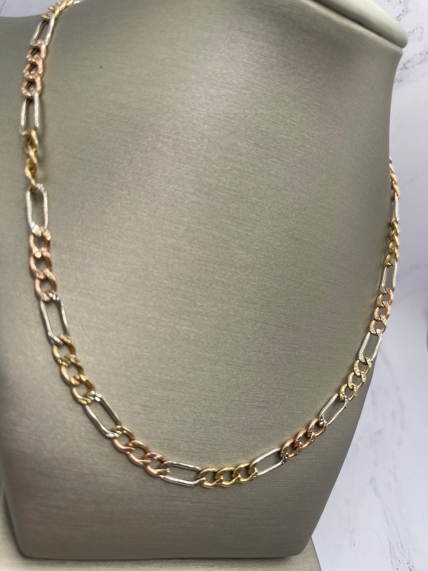 Figaro 3tone Chain 10k