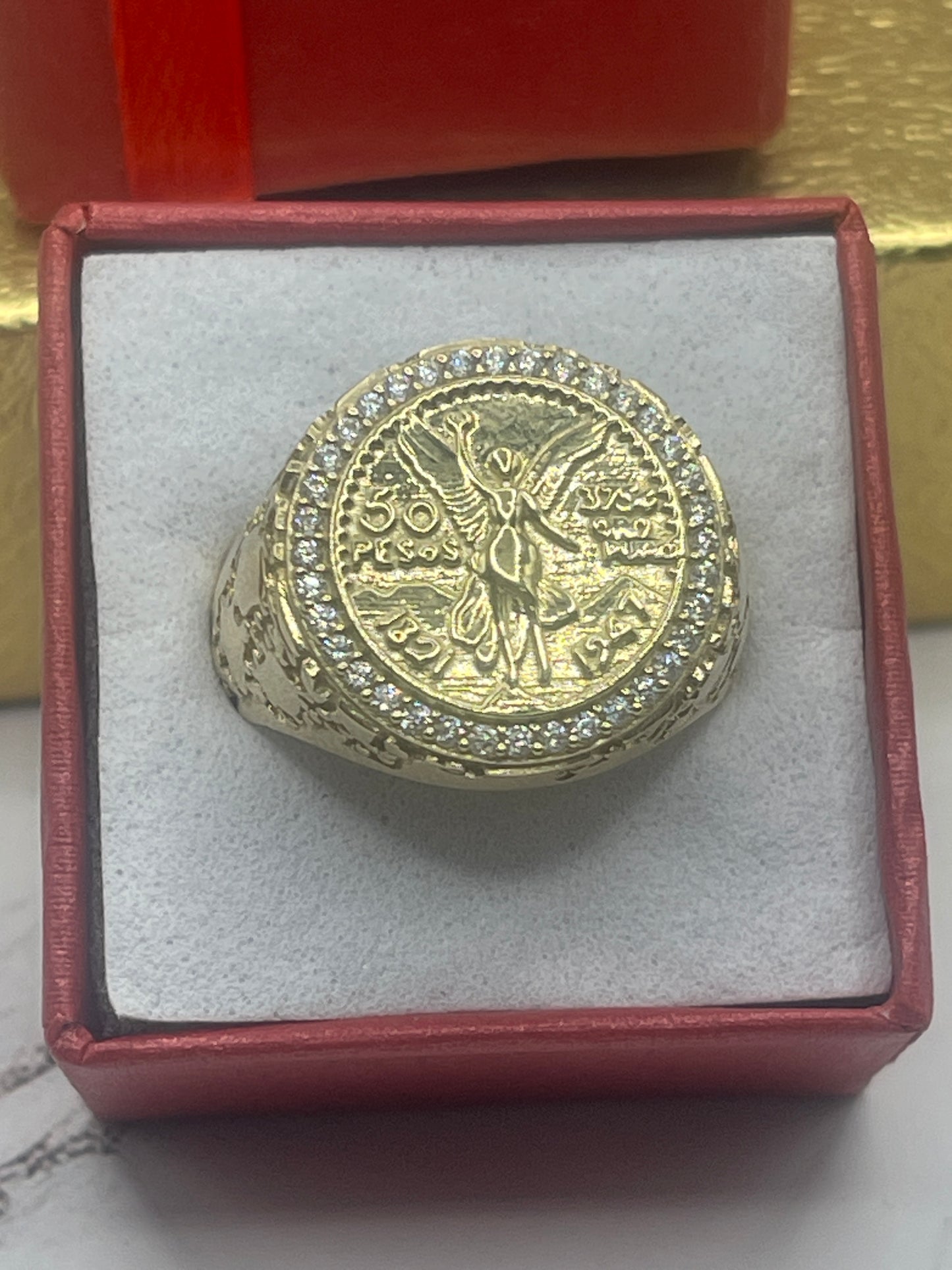 Centenario Cz Men Ring 10k