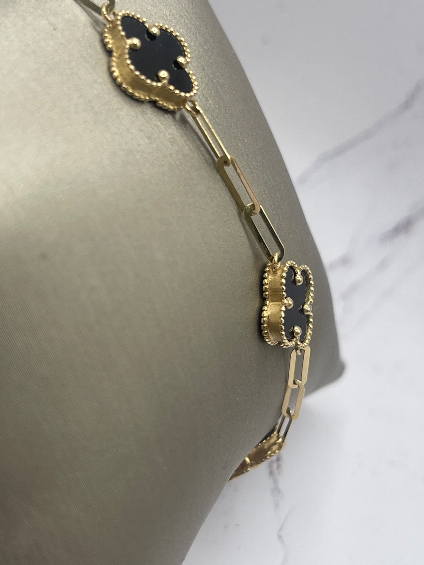 Black Clover Bracelet 14k