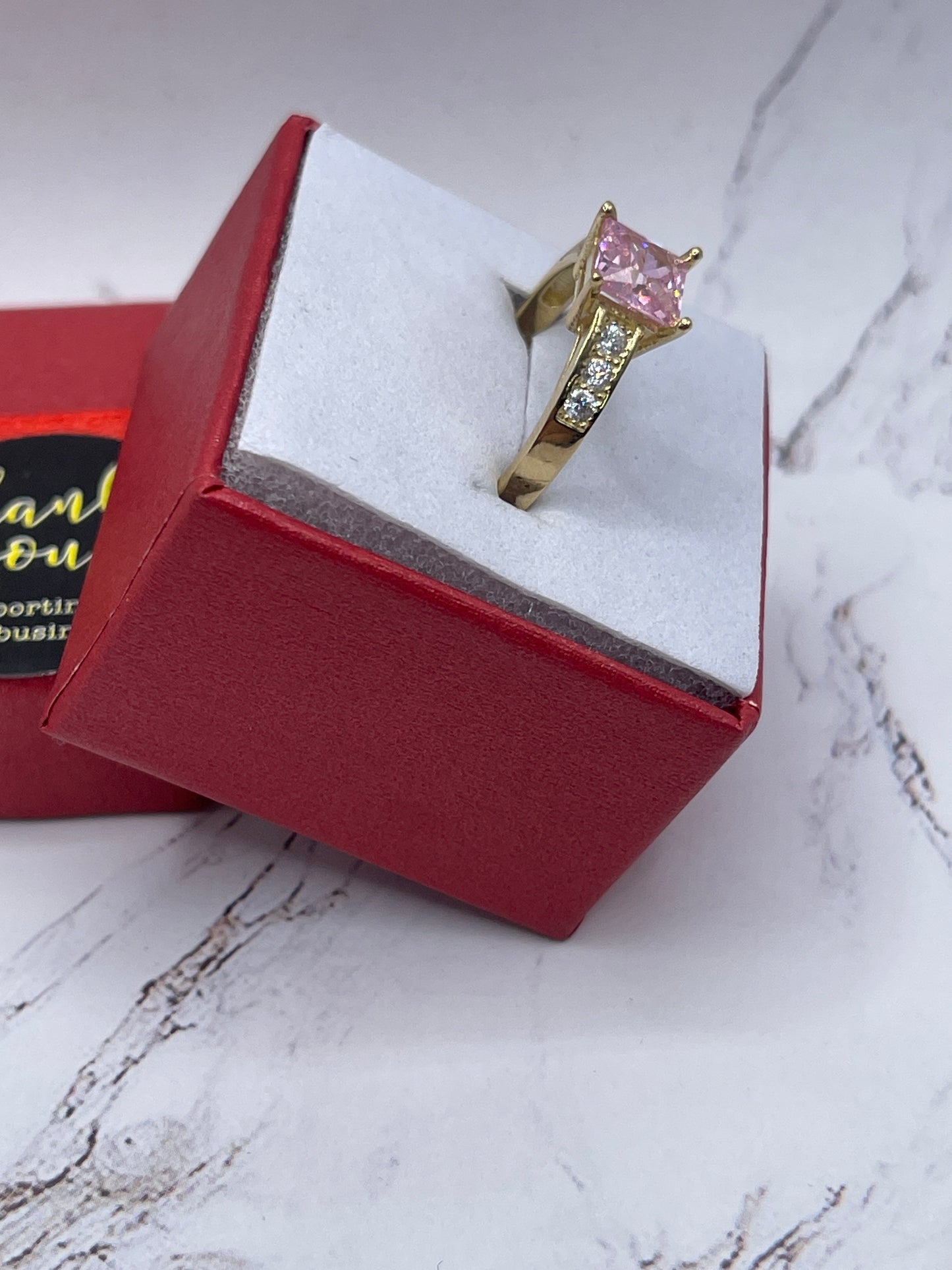 Pink Cz Ring 10k
