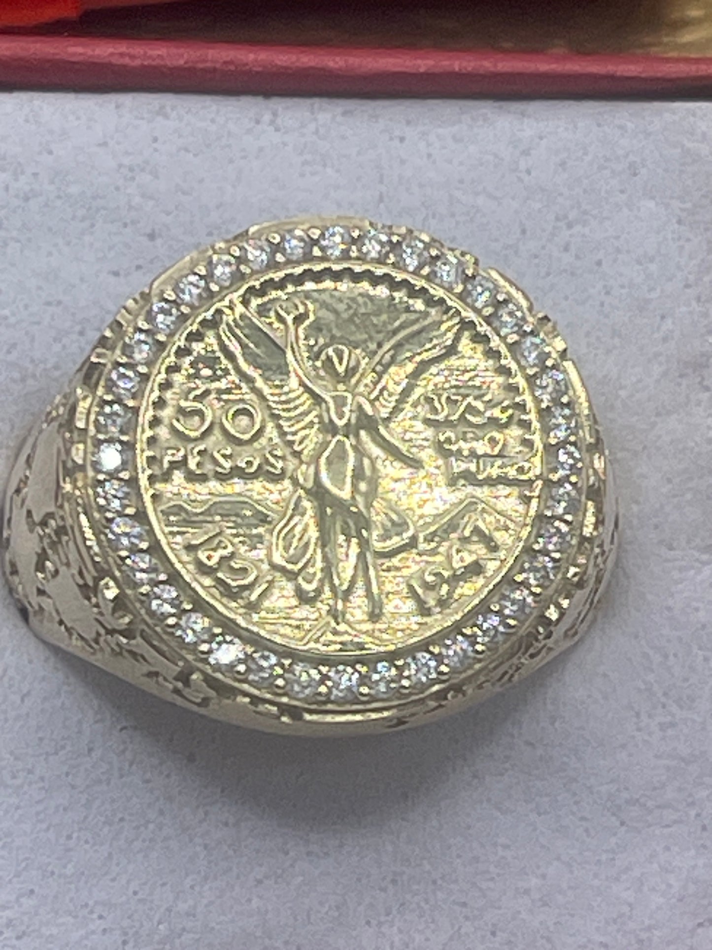 Centenario Cz Men Ring 10k