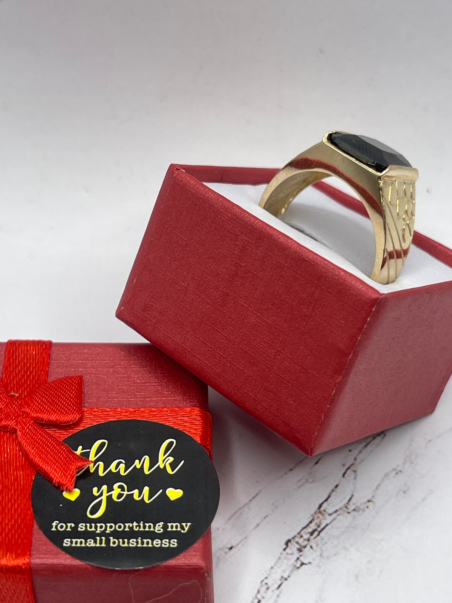 Onyx Men Ring 14k