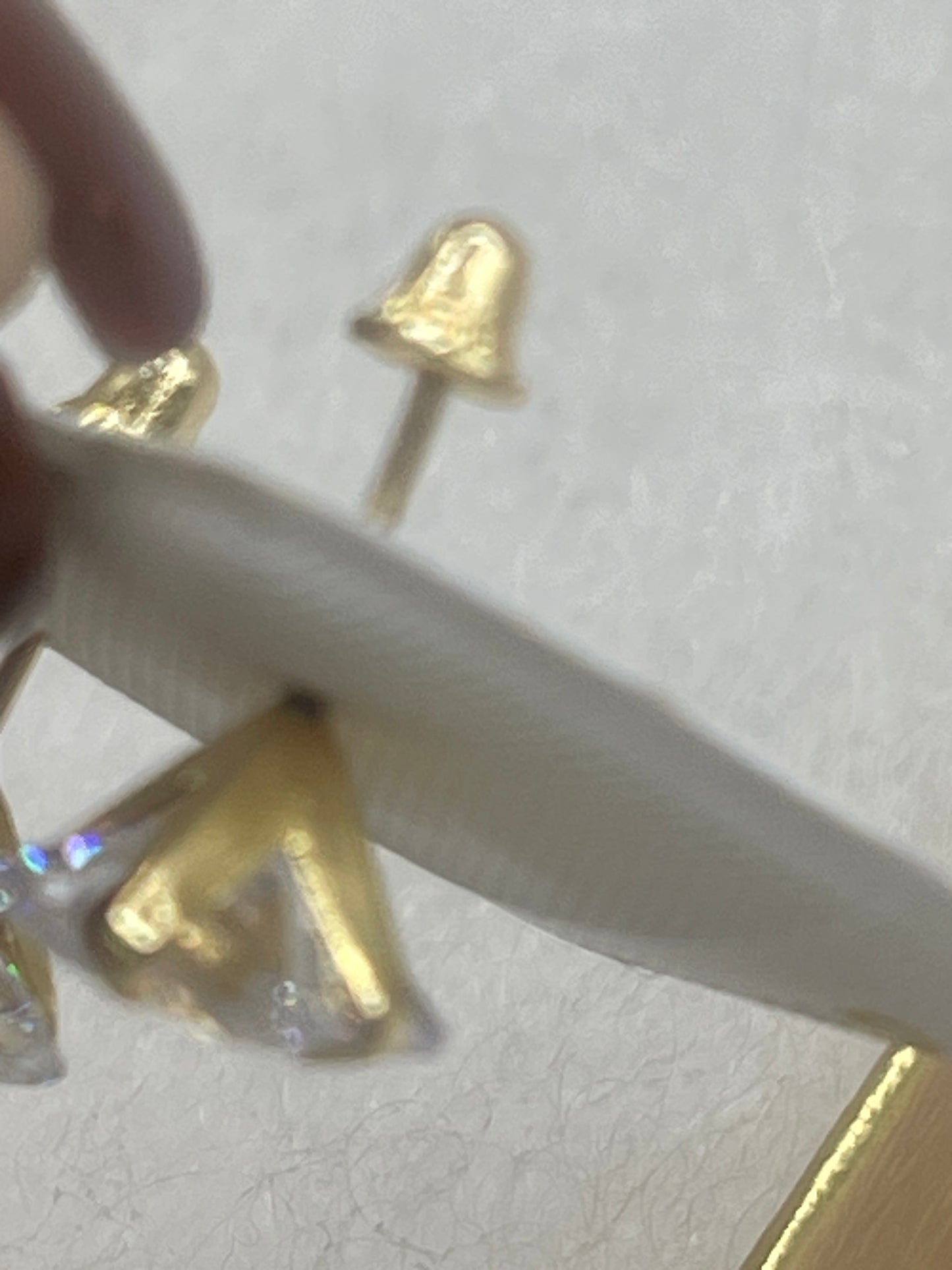 Square Cz Stud Earrings 14k