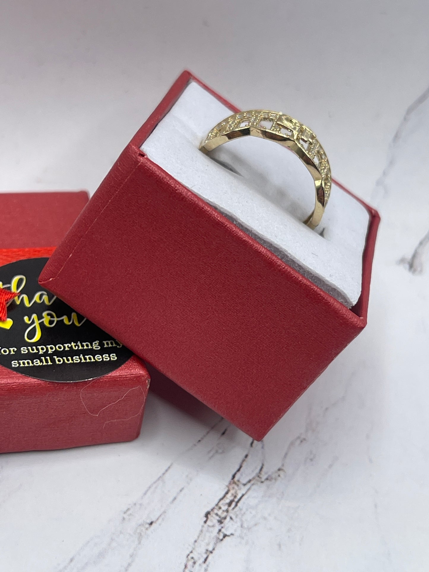 15 Crown Cz Ring 14k