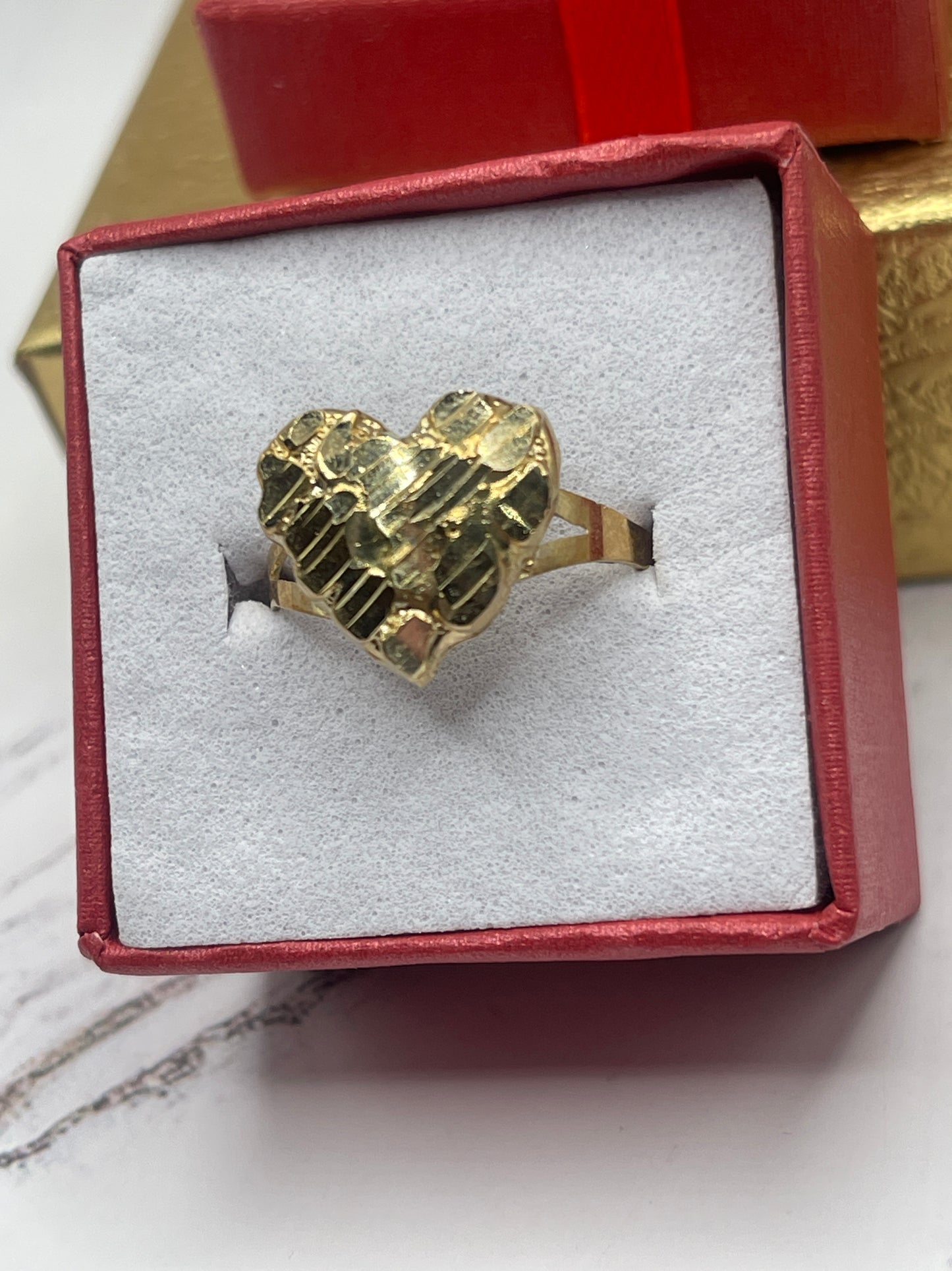 Heart Nugget Ring 10k