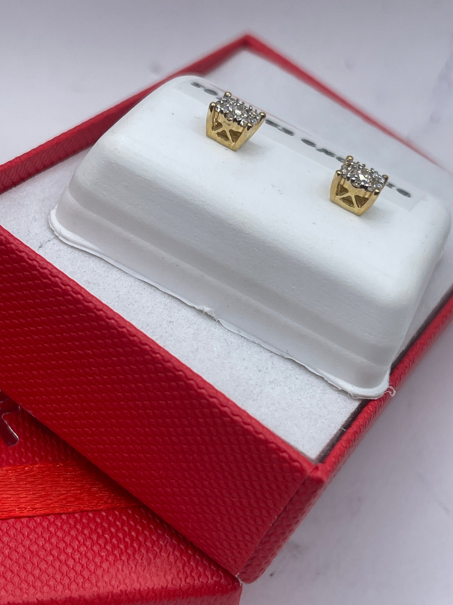 Diamond Square Earrings 10k
