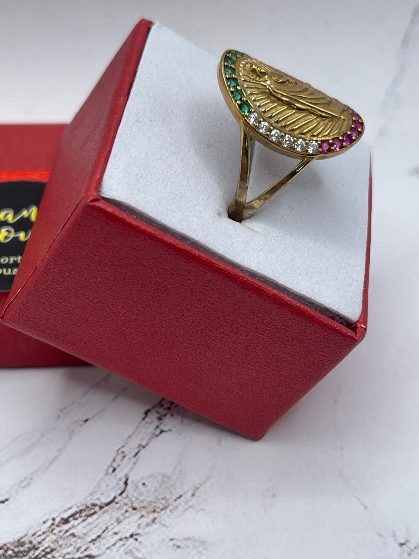 Oval St Judas Cz Ring 10k