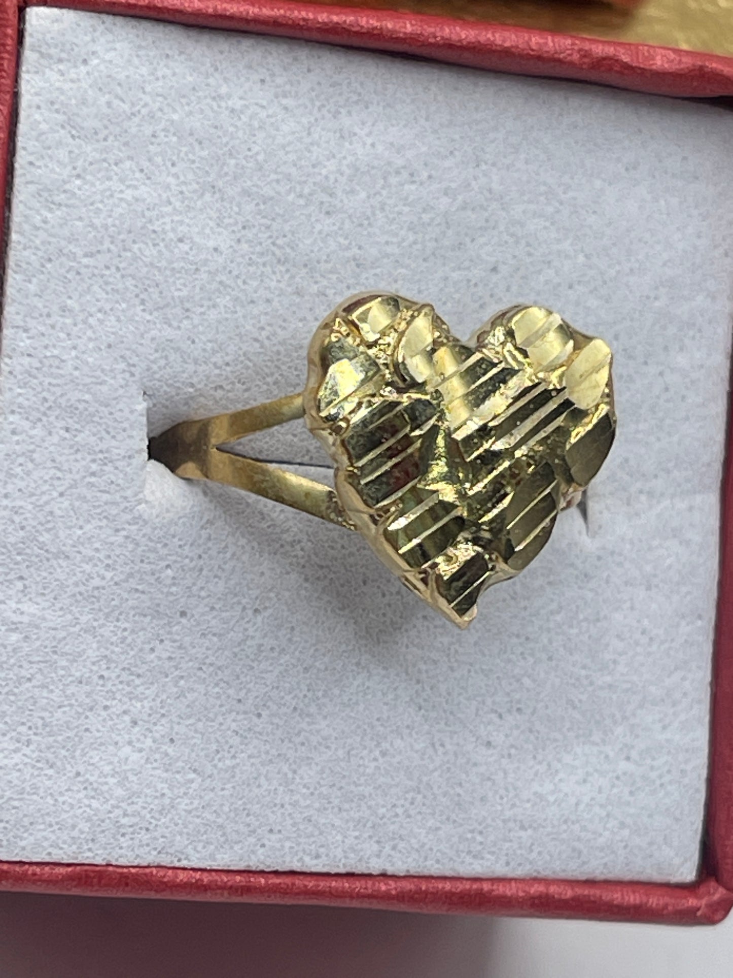 Heart Nugget Ring 10k