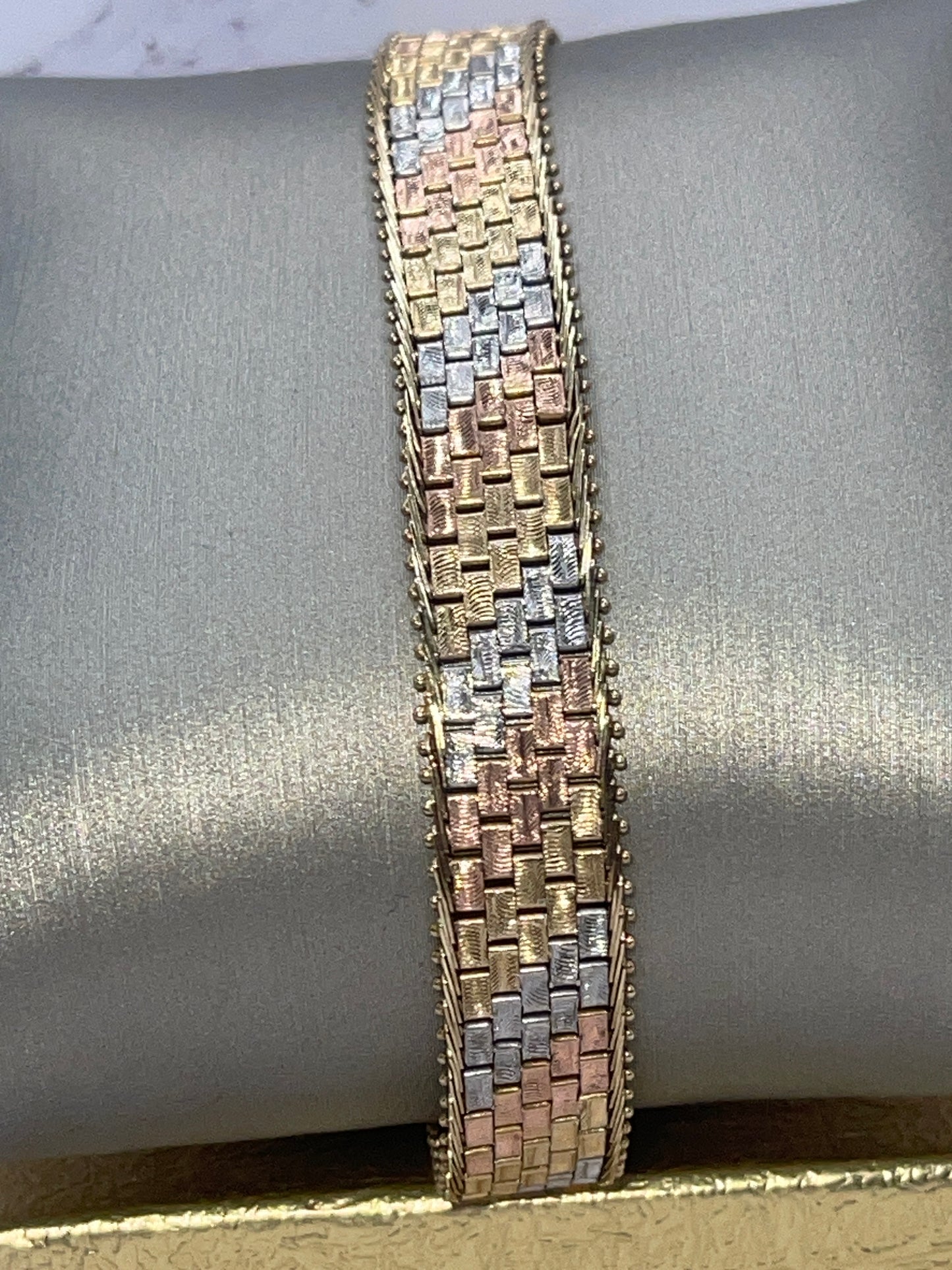 3 Tone Snake Bracelet 14k