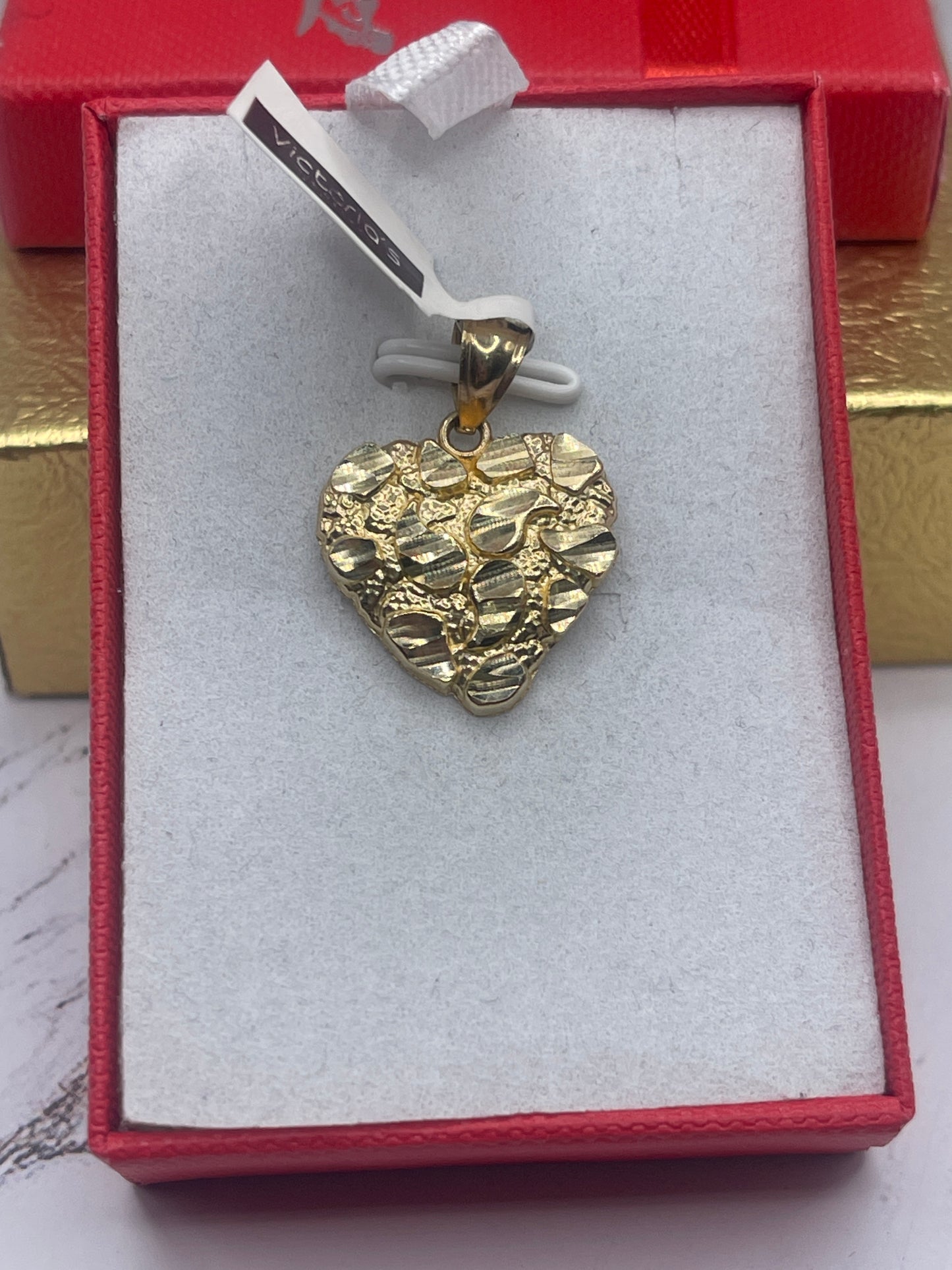Heart Nugget Pendent 10k