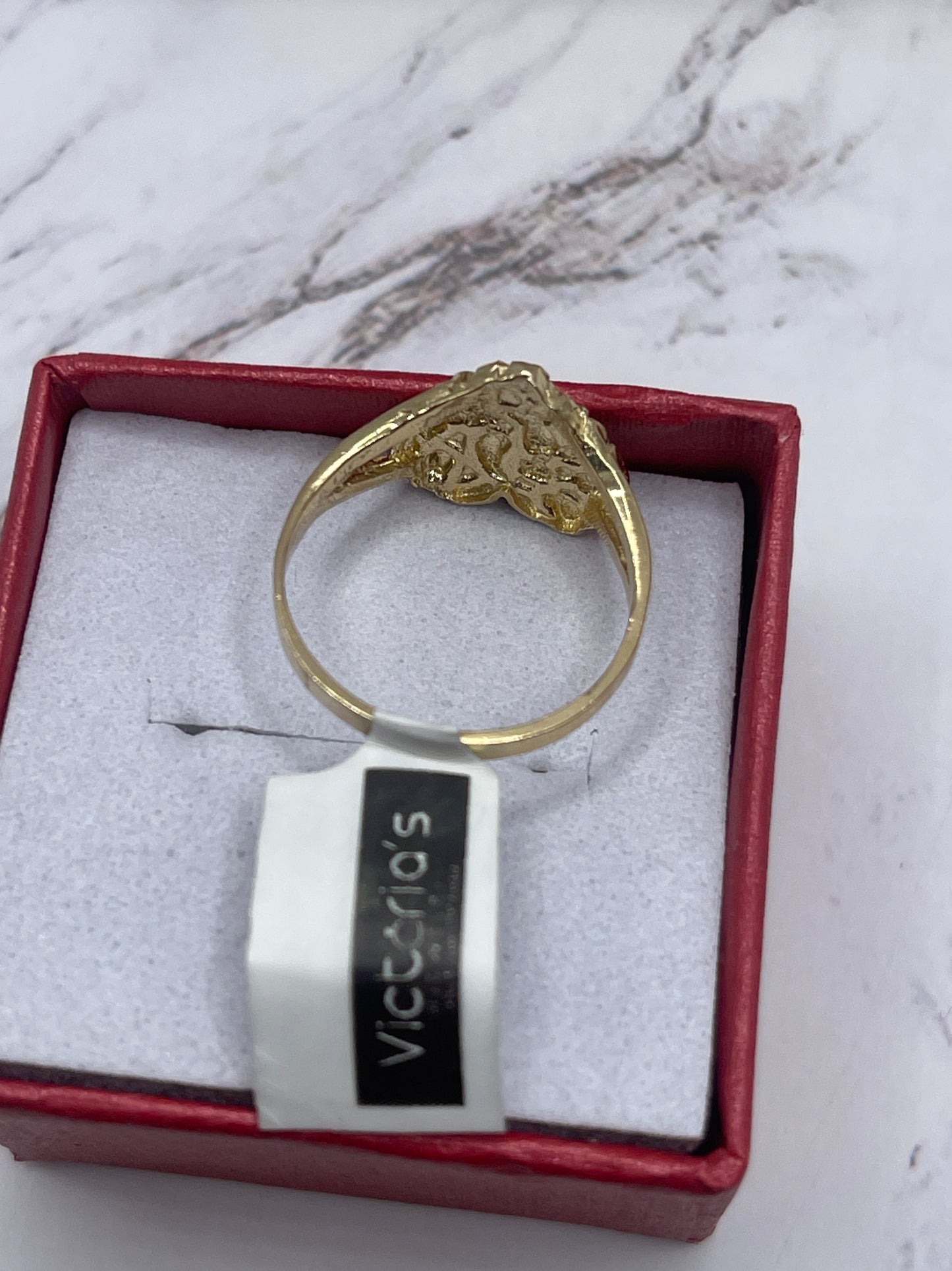 Heart Nugget Ring 14k