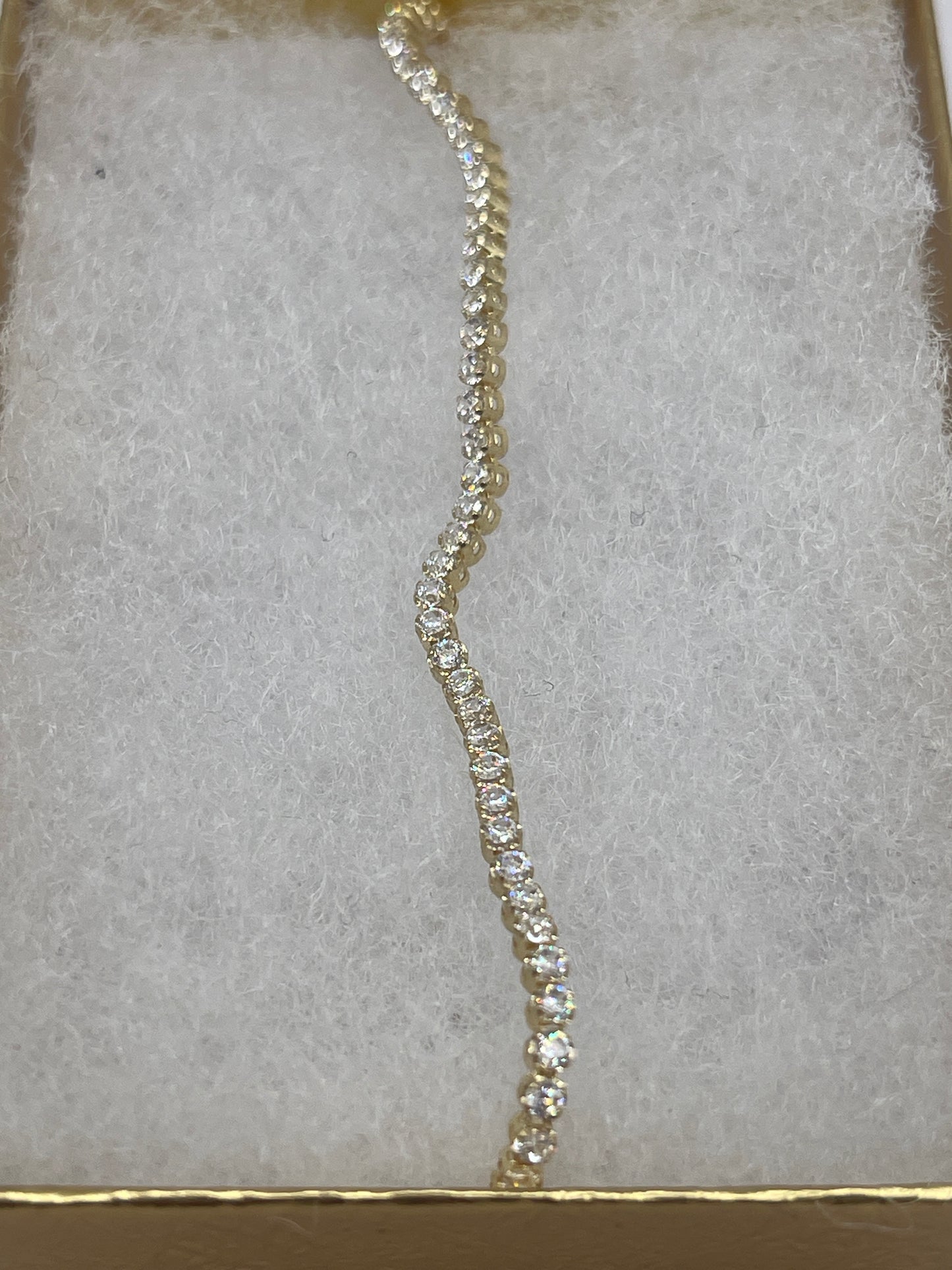 Tennis Cz Bracelet 10k