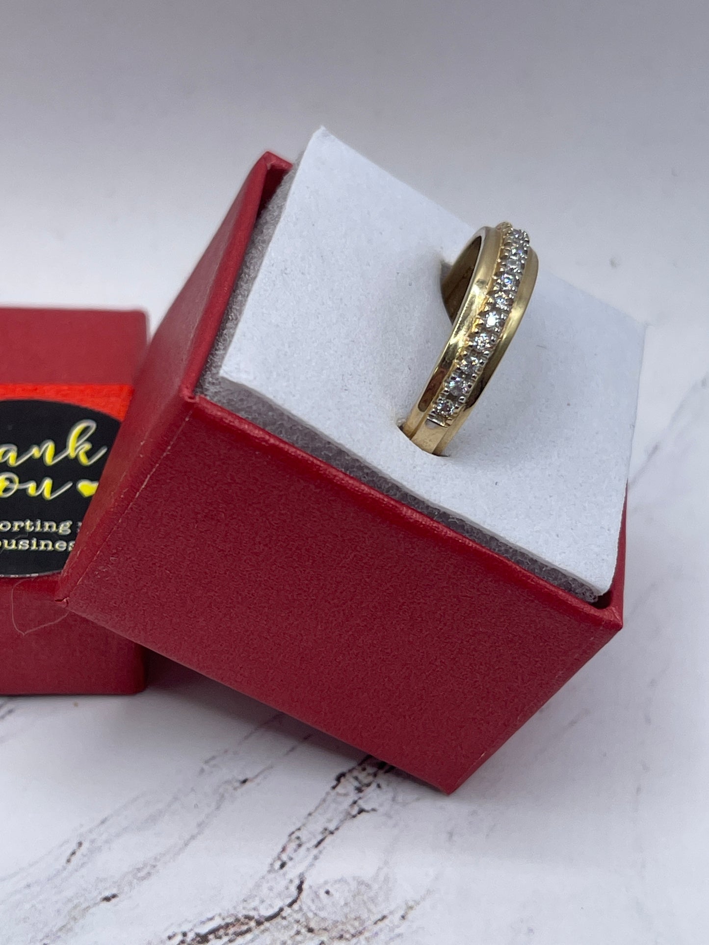 Band Cz Ring 14k