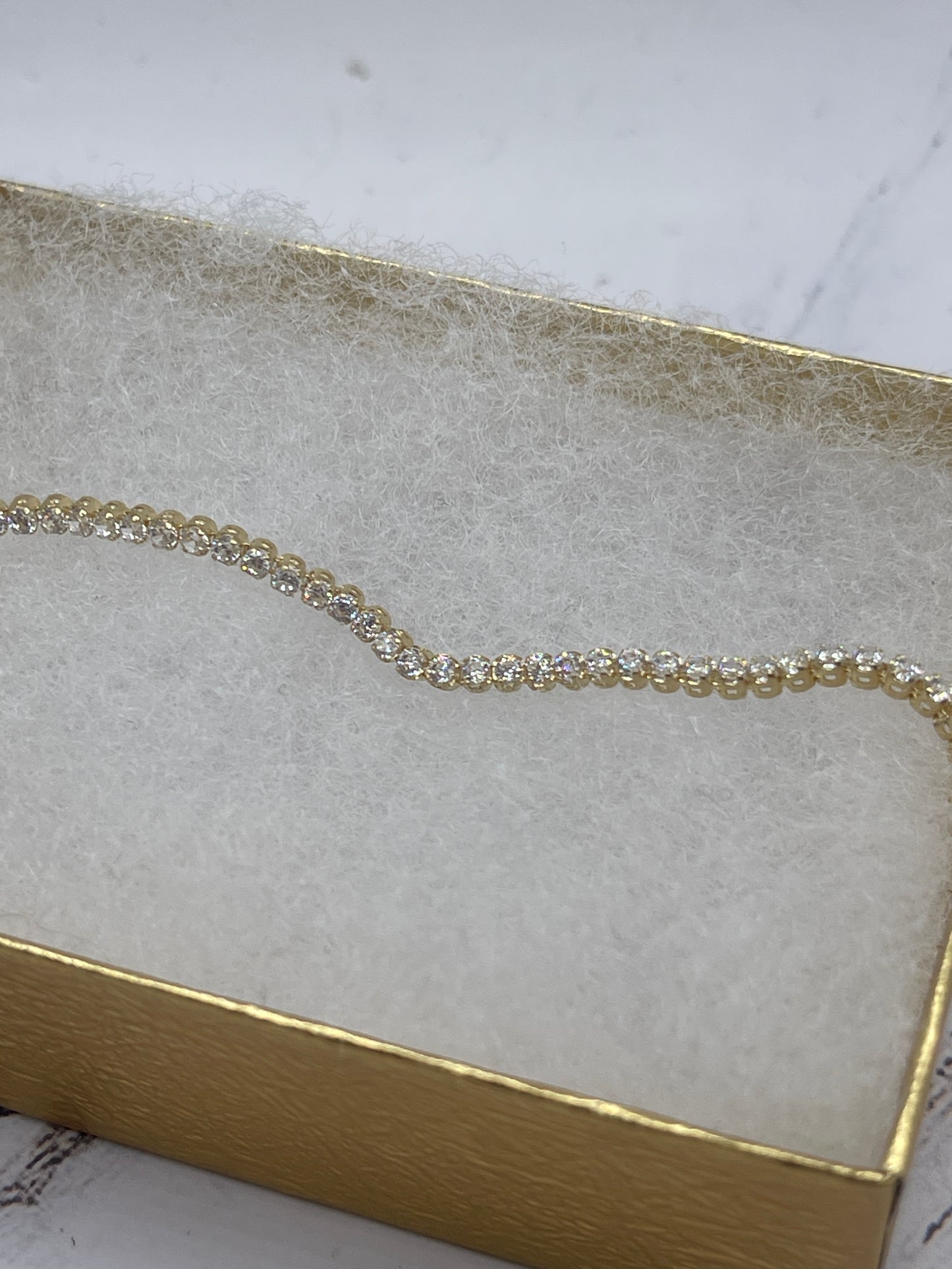 Tennis Cz Bracelet 10k