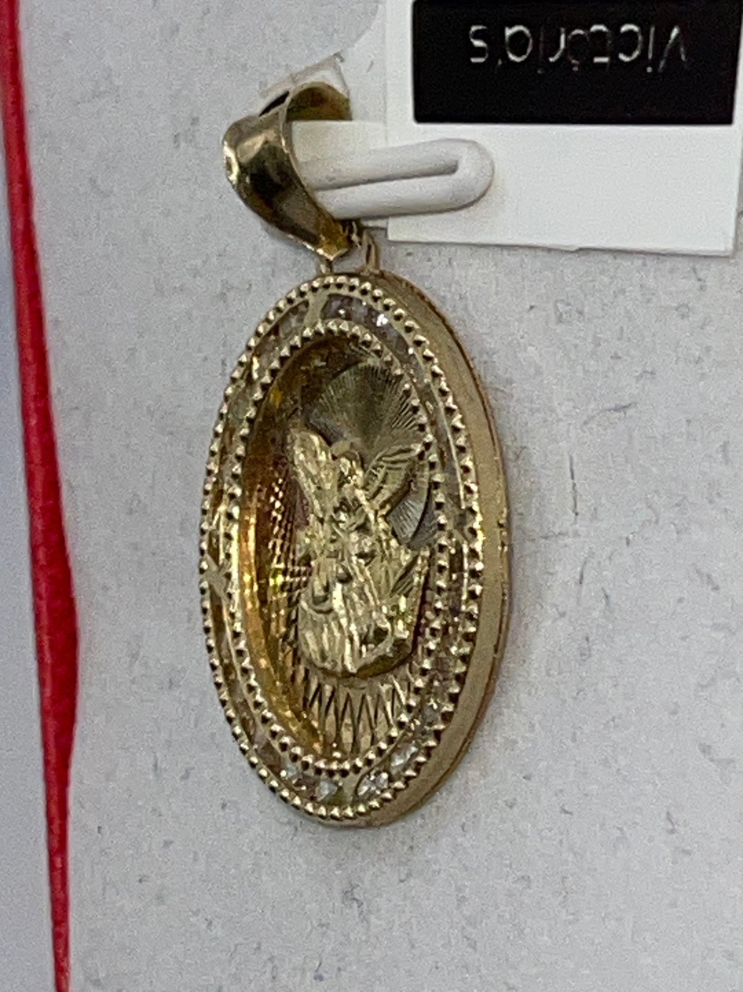 Oval St. Michael Pendant 10k