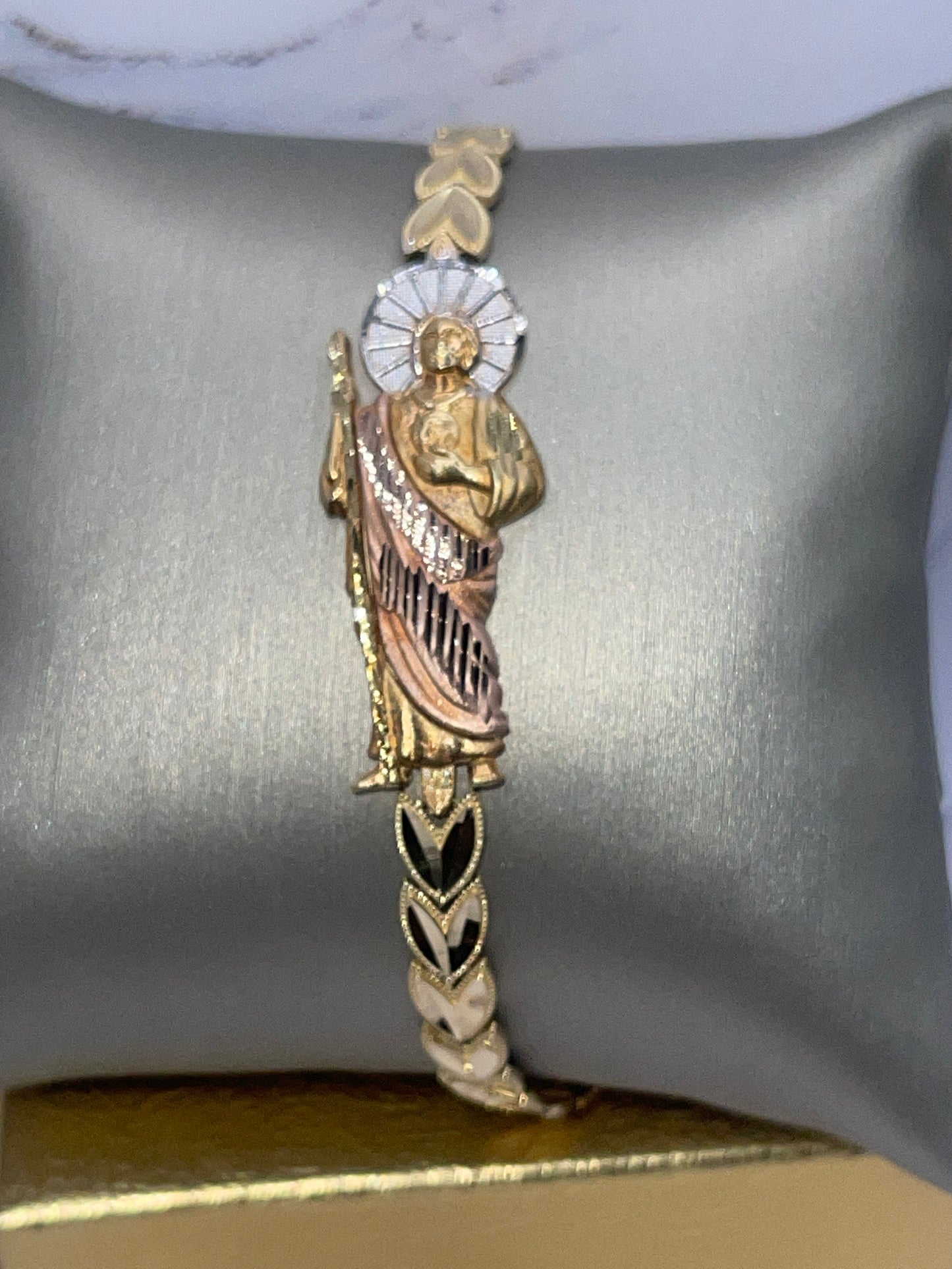 St Judas 3 tone Bracelet 10k