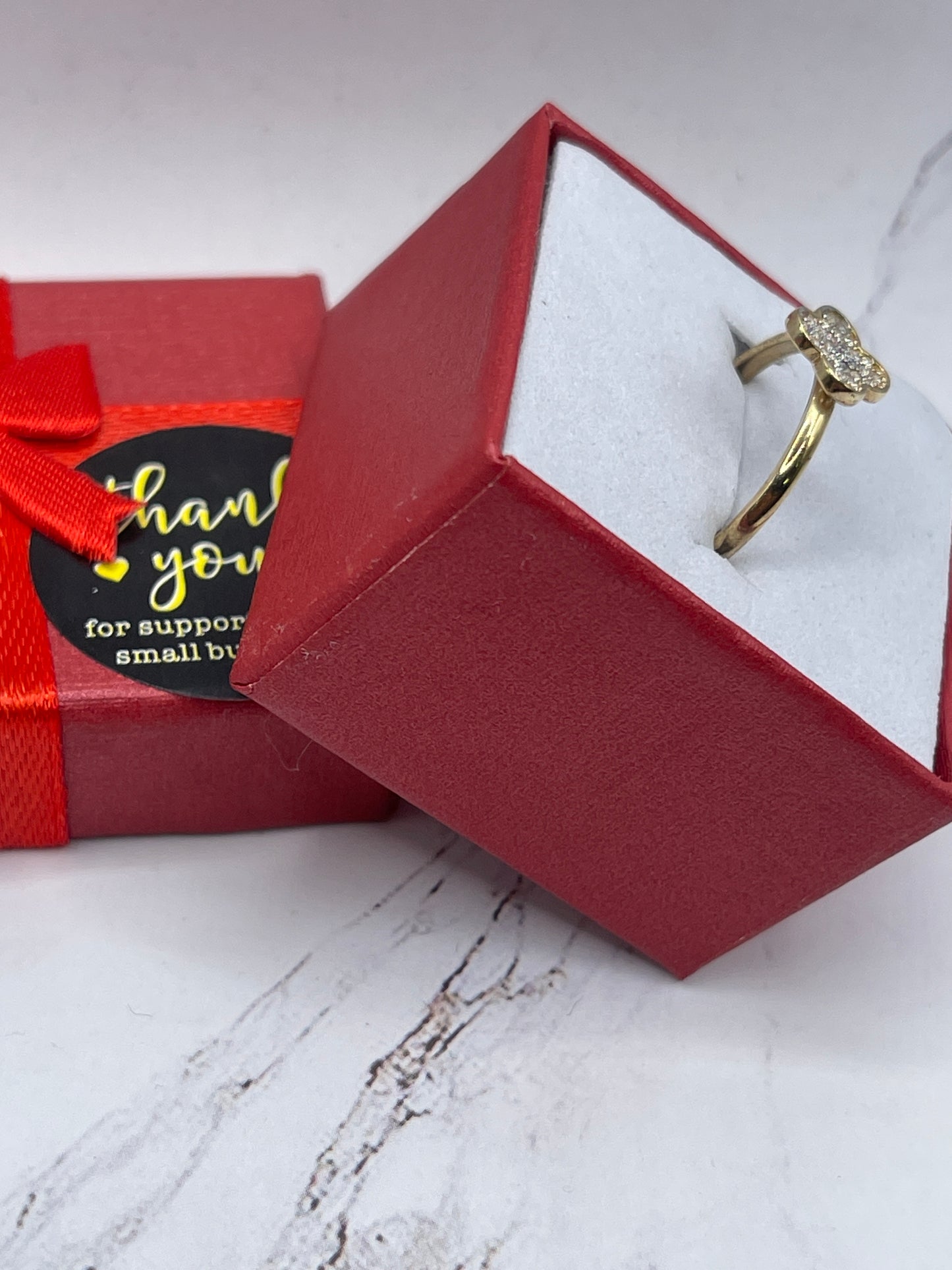 Clover Cz Ring 10k