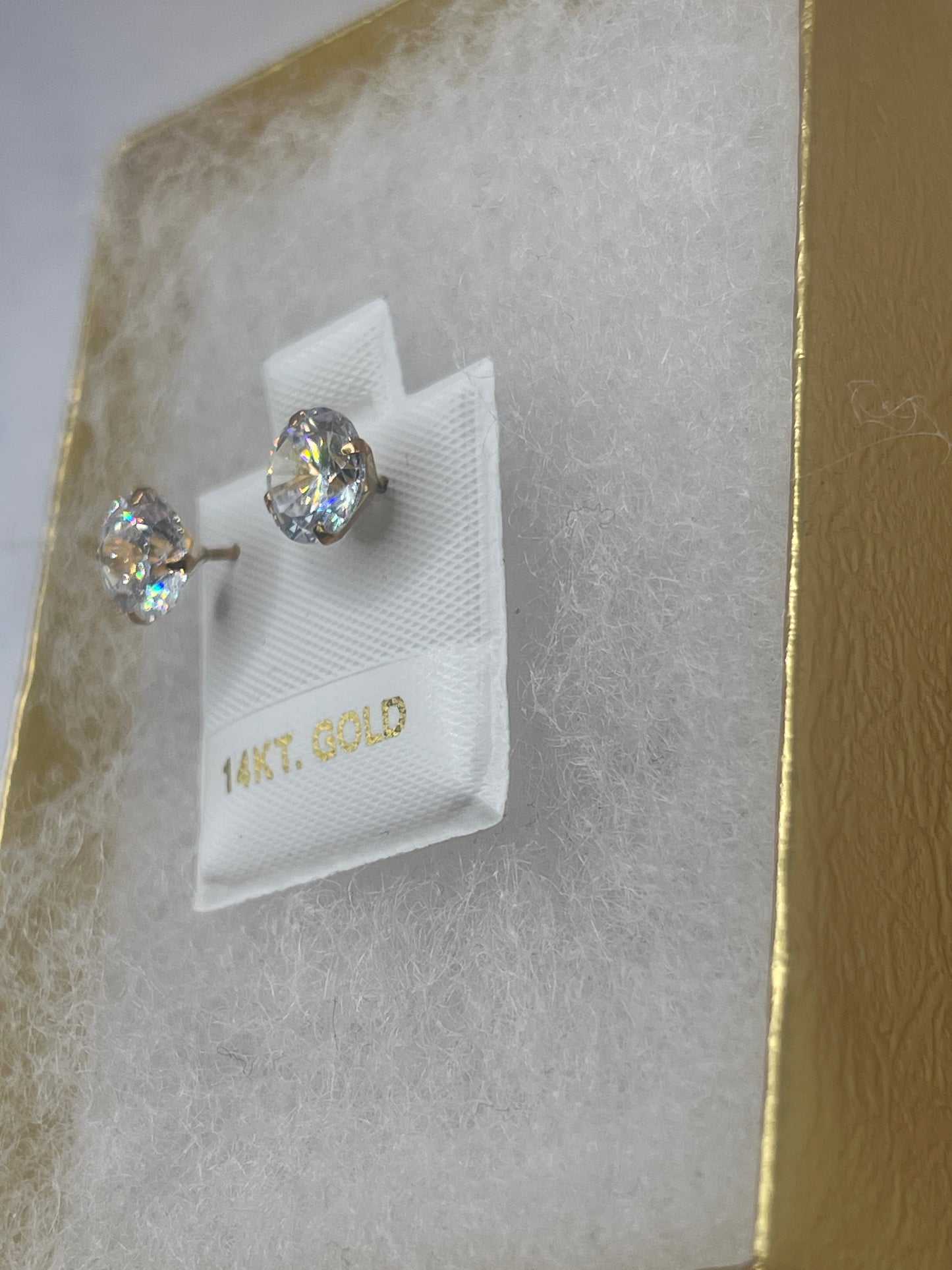 Cz Stud Earrings 14k