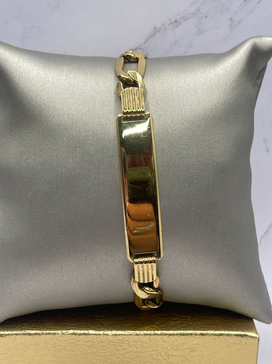 ID Figaro Bracelet 10k
