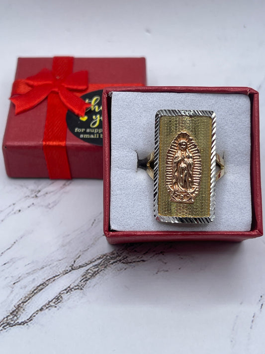 Virgen De Guadalupe Ring 14k