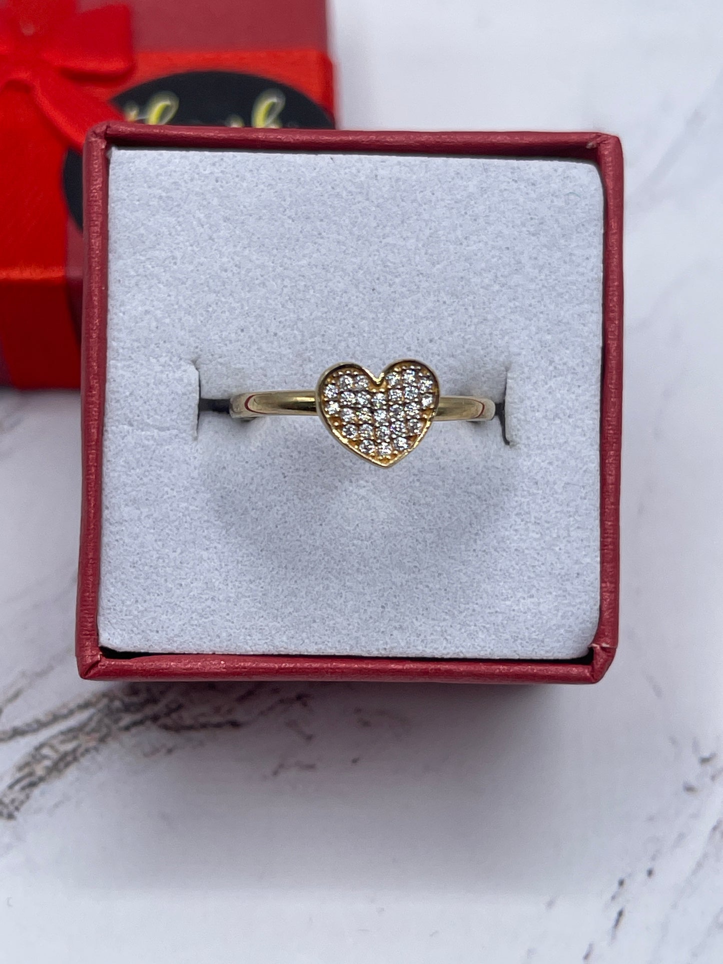 Heart Cz Ring 10k