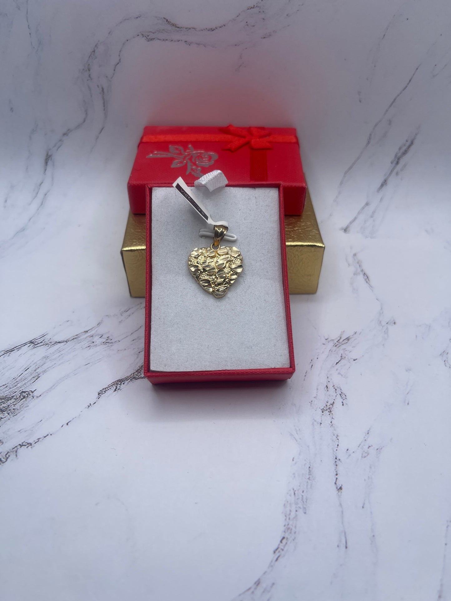 Heart Nugget Pendent 10k