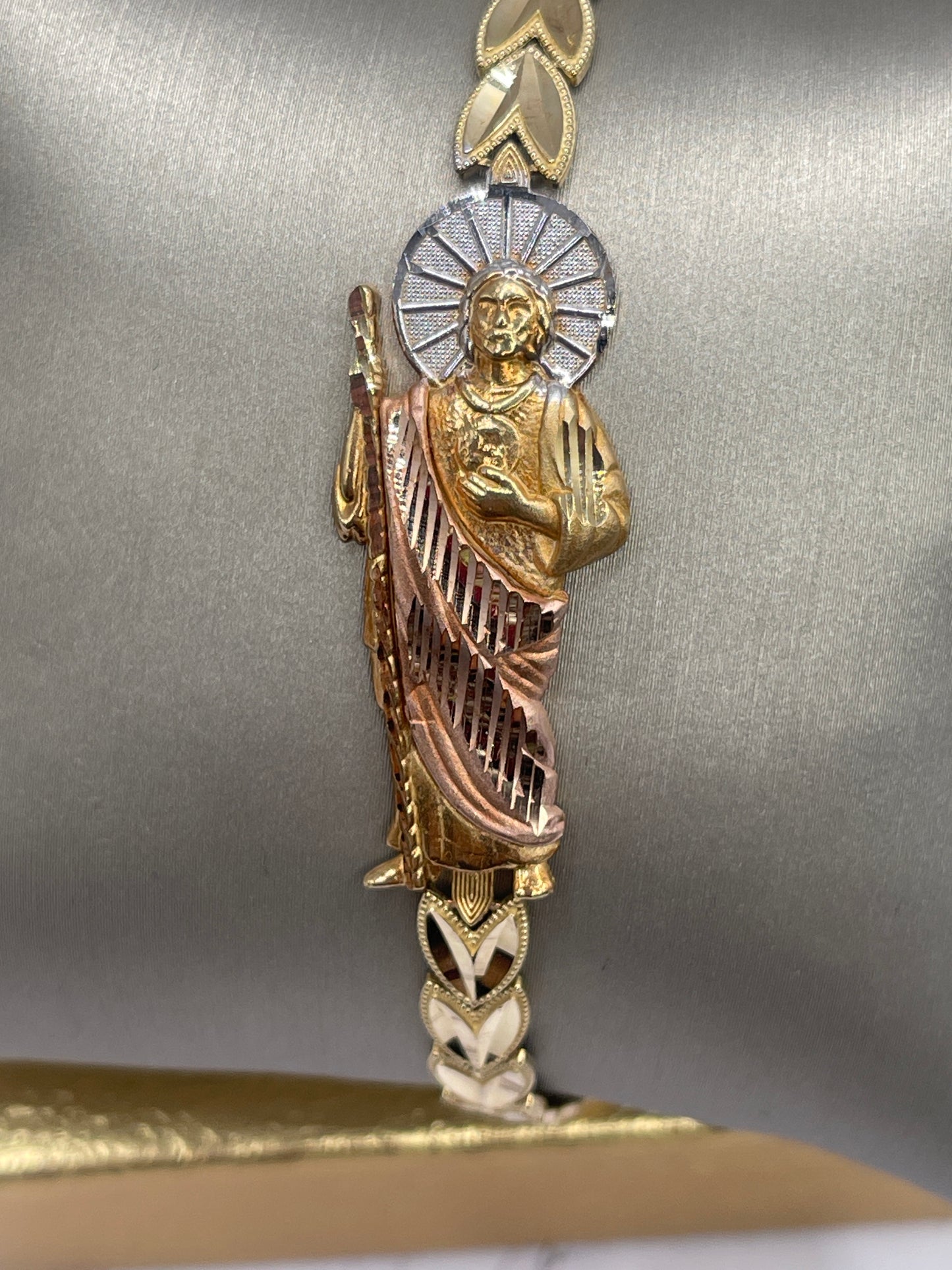 St Judas 3 tone Bracelet 10k