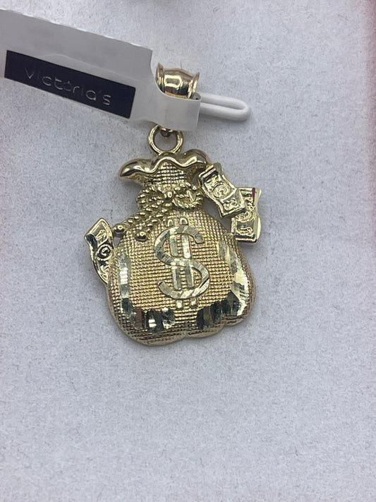 Money Bag Pendent 10k