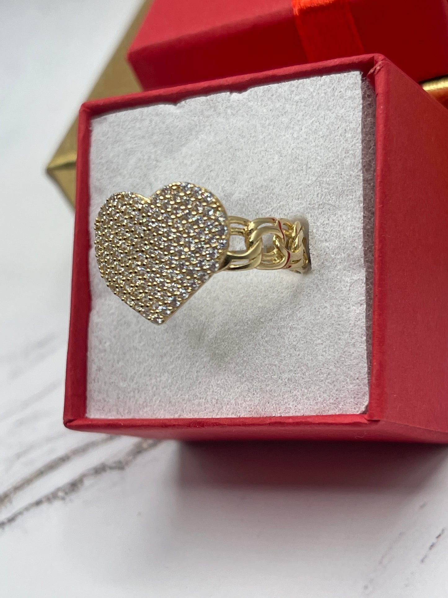 Heart Cz Ring 10k