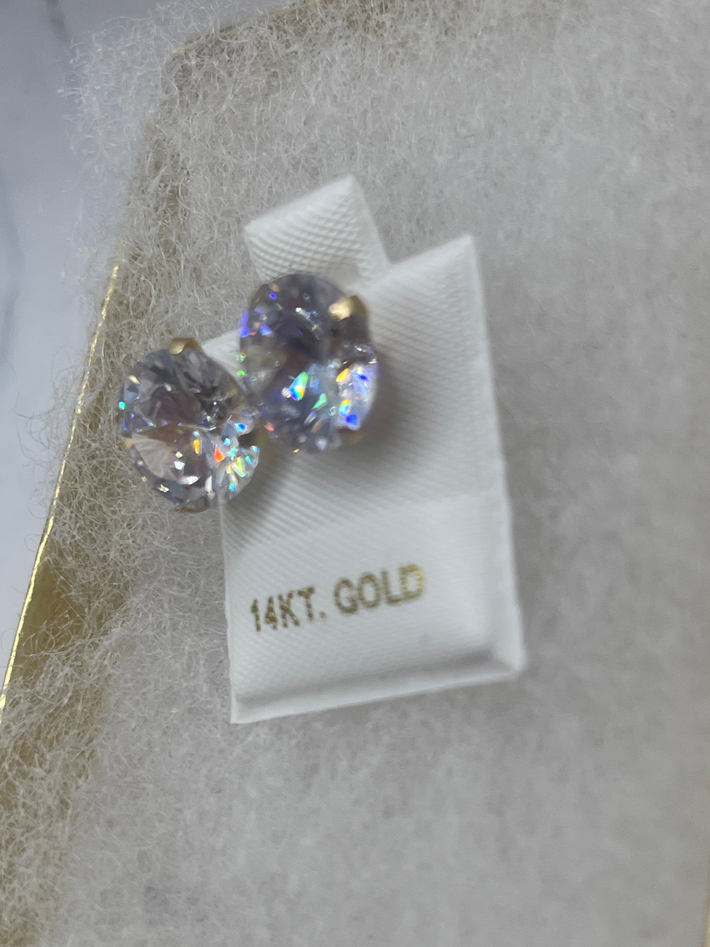Cz Stud Earrings 14k
